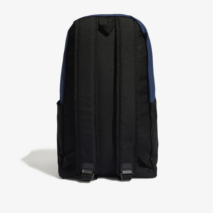 Adidas Colourblock Backpack with Zip Closure and Adjustable Straps