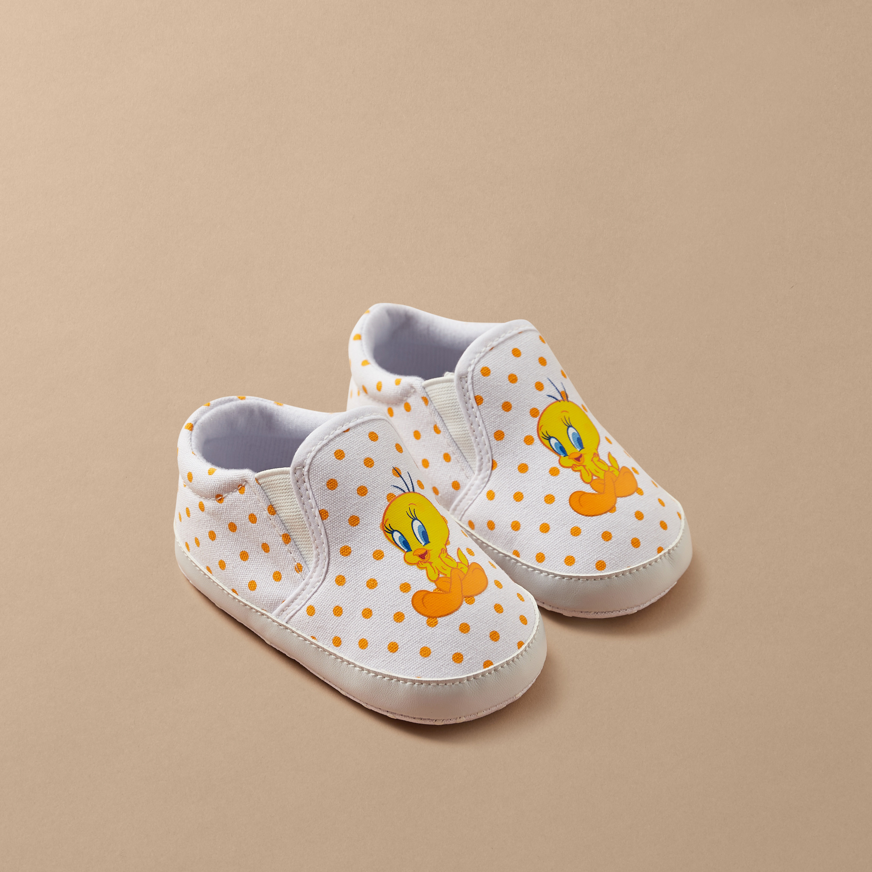 Tweety Print Booties-baby-boys-shoes-booties-image-2