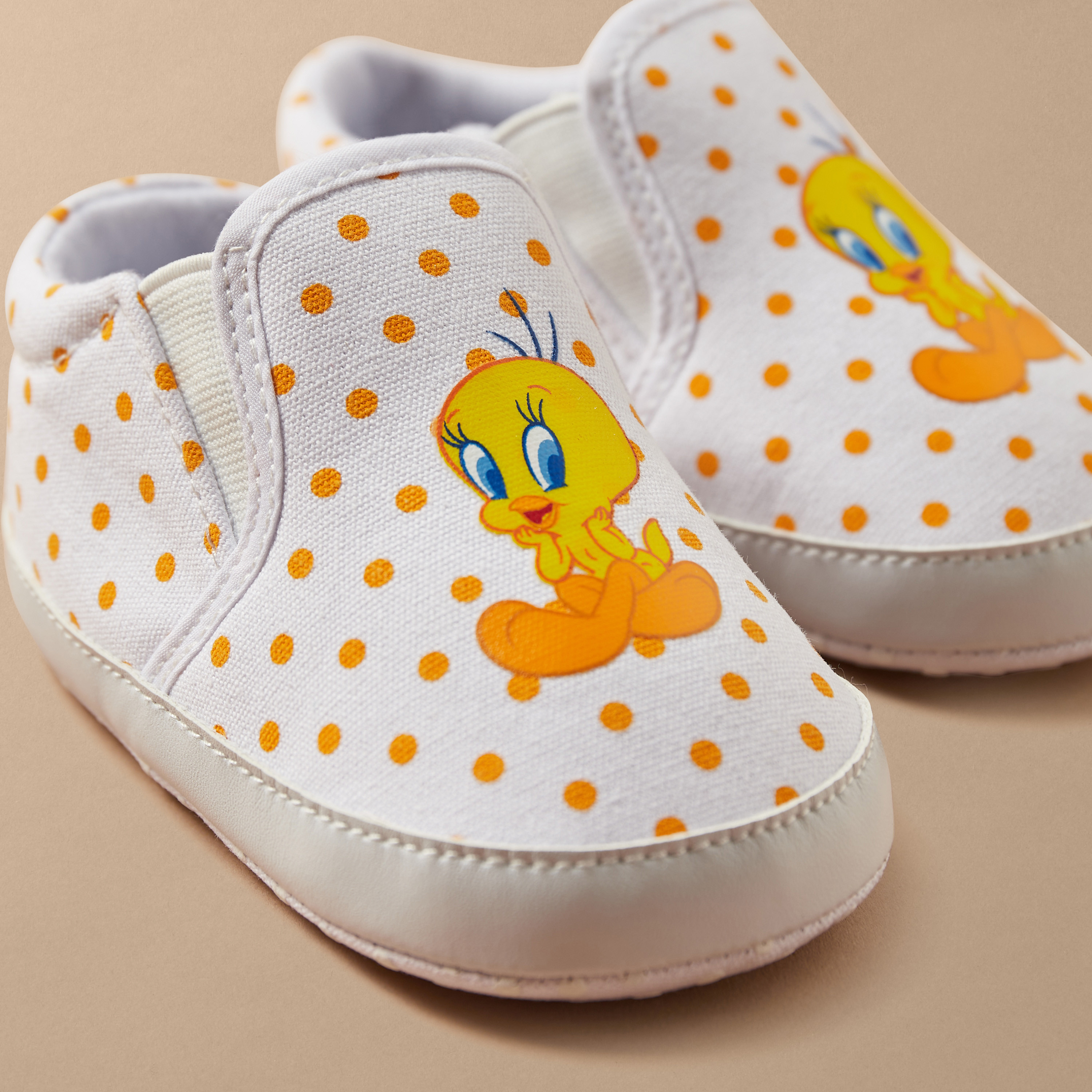 Tweety Print Booties-baby-boys-shoes-booties-image-3