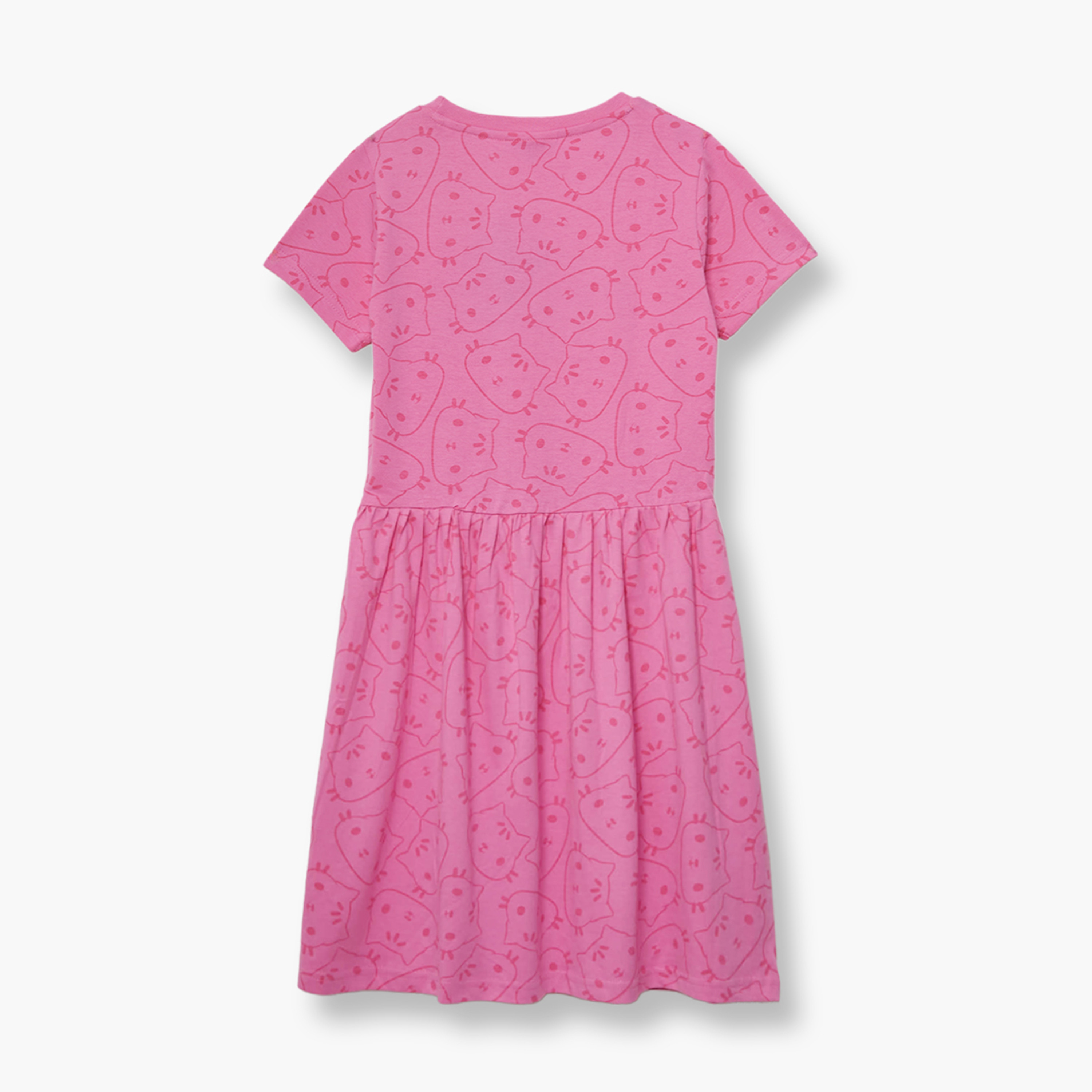 Gabby's Dollhouse Graphic Short Sleeves Knee Length Dress-girls-clothing-dressesandjumpsuits-image-3
