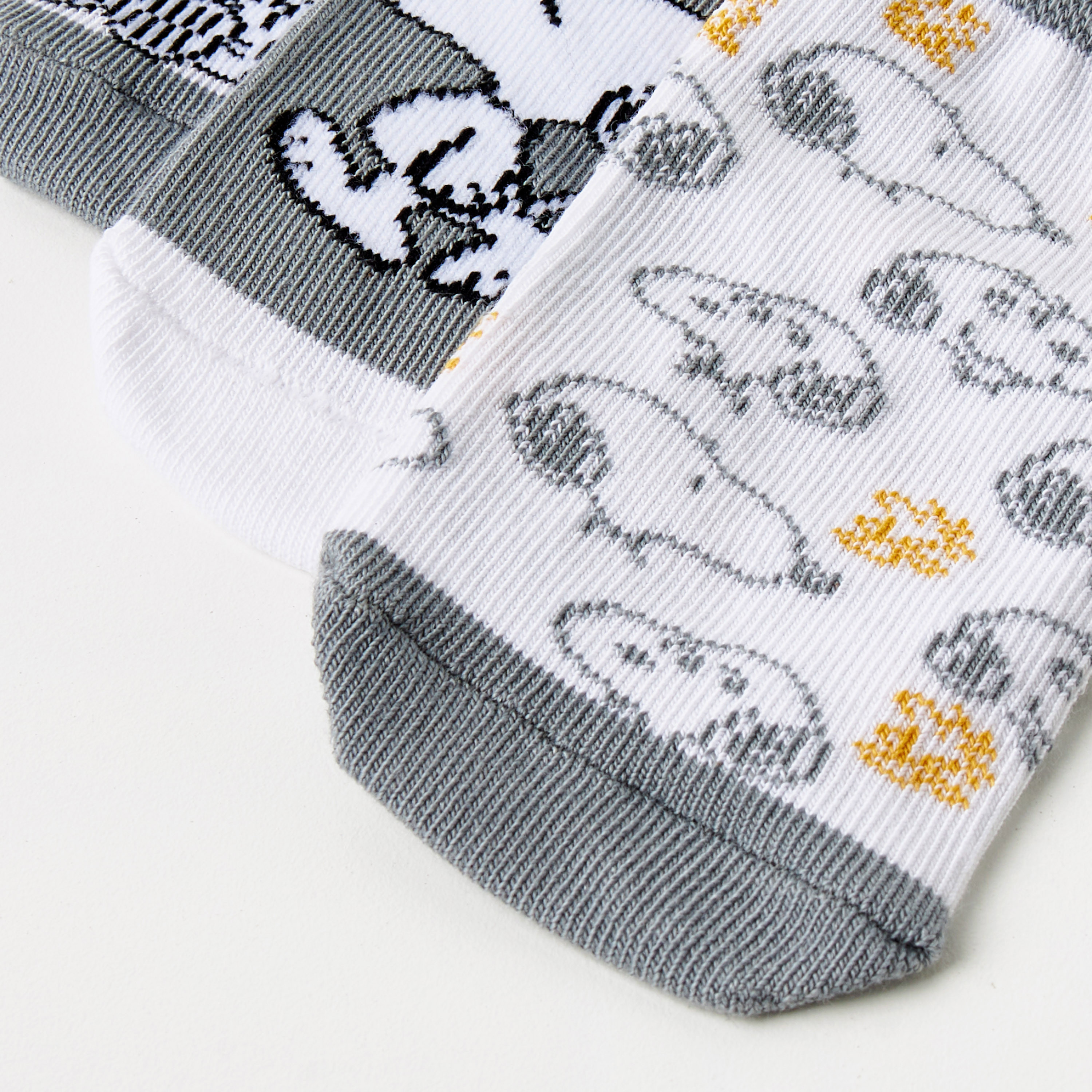 Disney Snoopy Print Ankle Length Socks - Set of 3-baby-boys-accessories-socks-image-3
