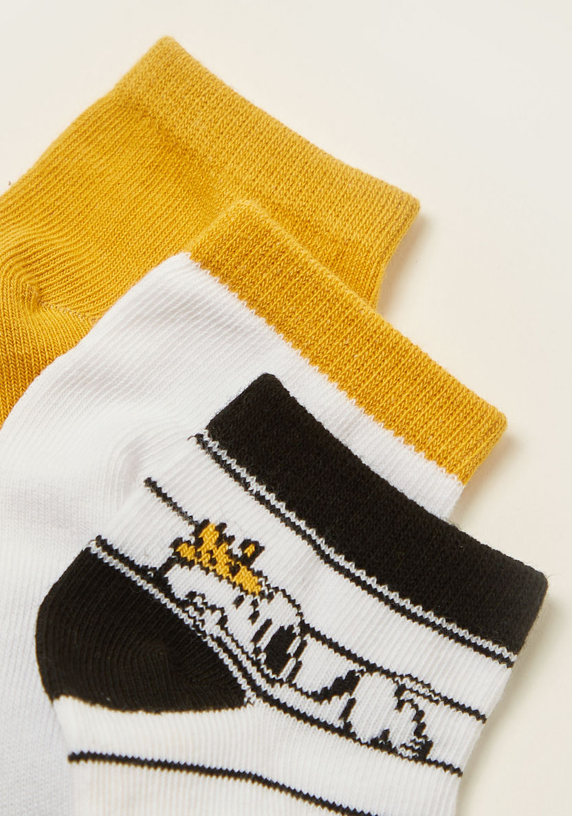 Snoopy Dog Printed Ankle Length Socks - Set of 3-Socks-image-2