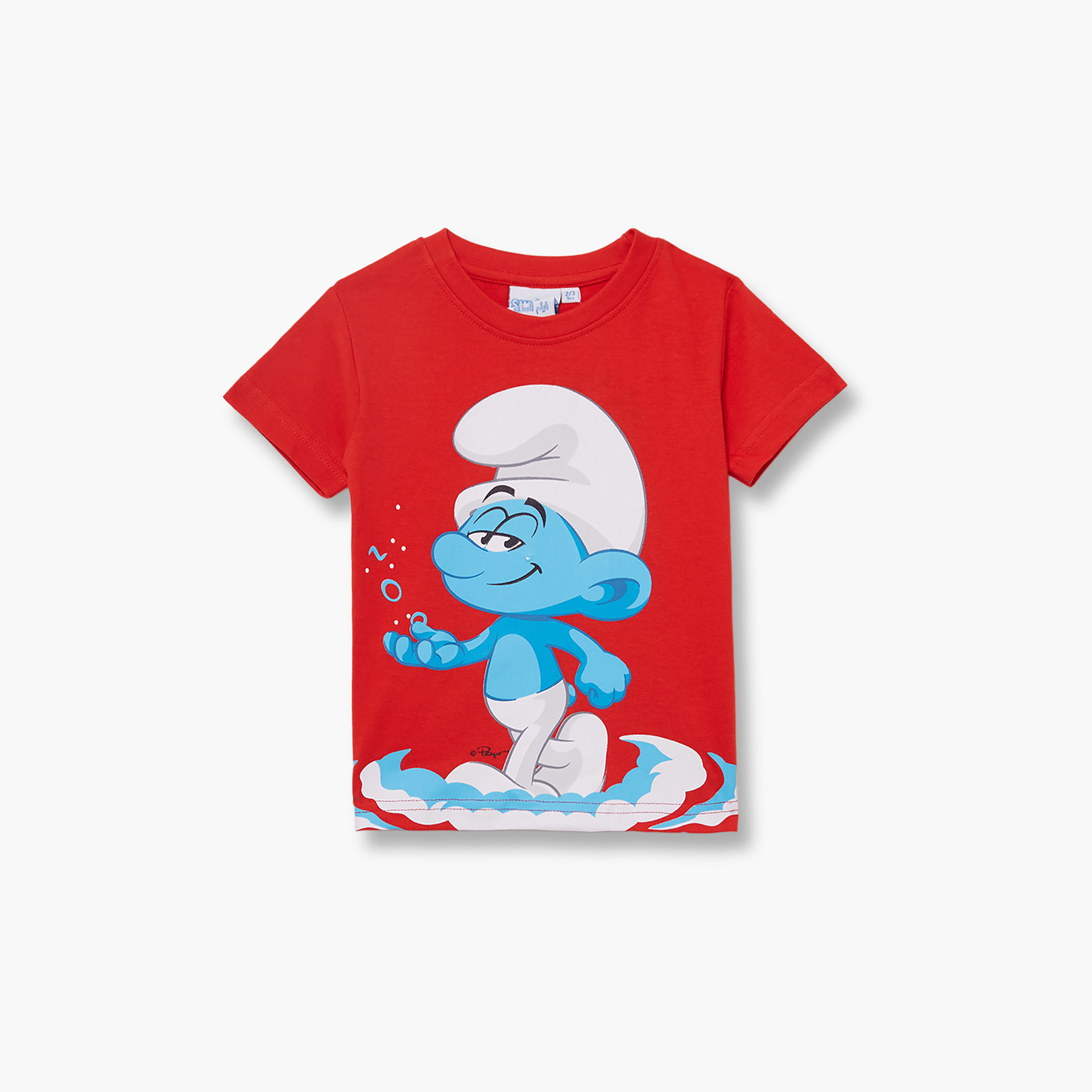 Smurf Themed Short Sleeves Round Neck T-Shirt-boys-clothing-tshirtsandpolos-image-2