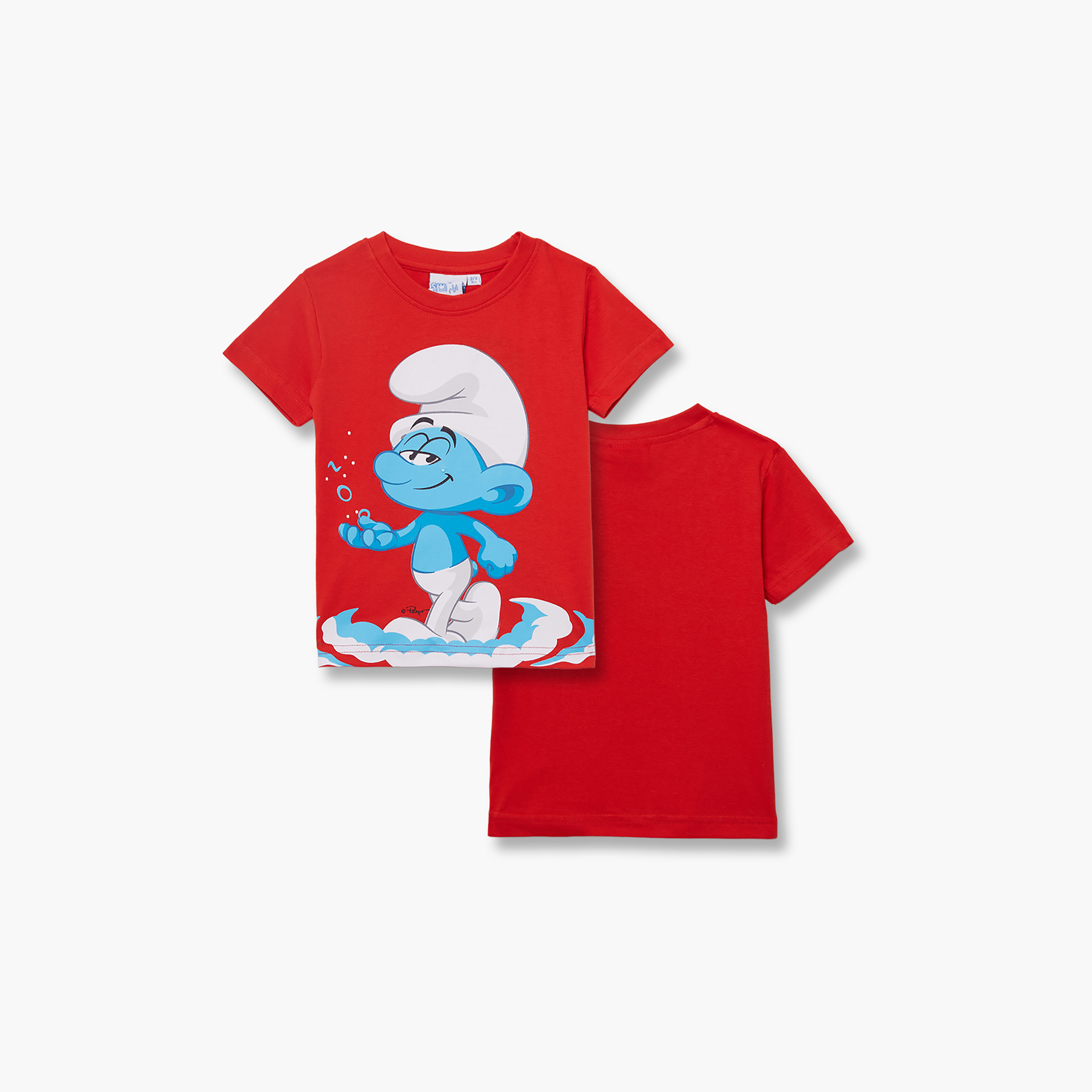 Smurf Themed Short Sleeves Round Neck T-Shirt-boys-clothing-tshirtsandpolos-image-4