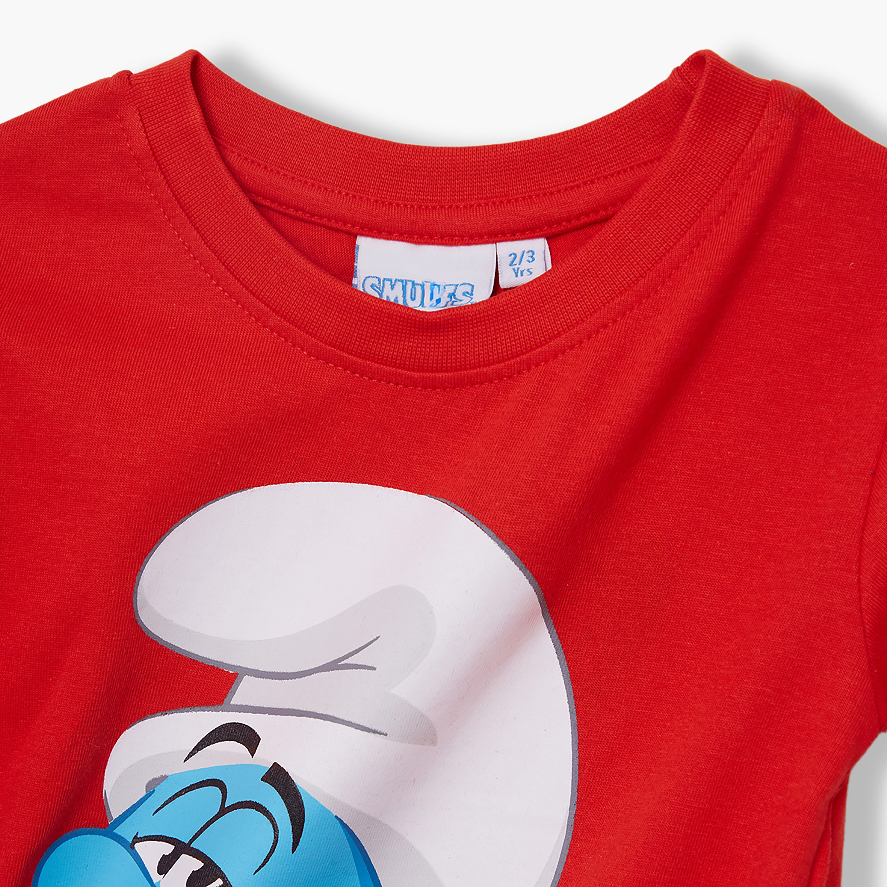 Smurf Themed Short Sleeves Round Neck T-Shirt-boys-clothing-tshirtsandpolos-image-5