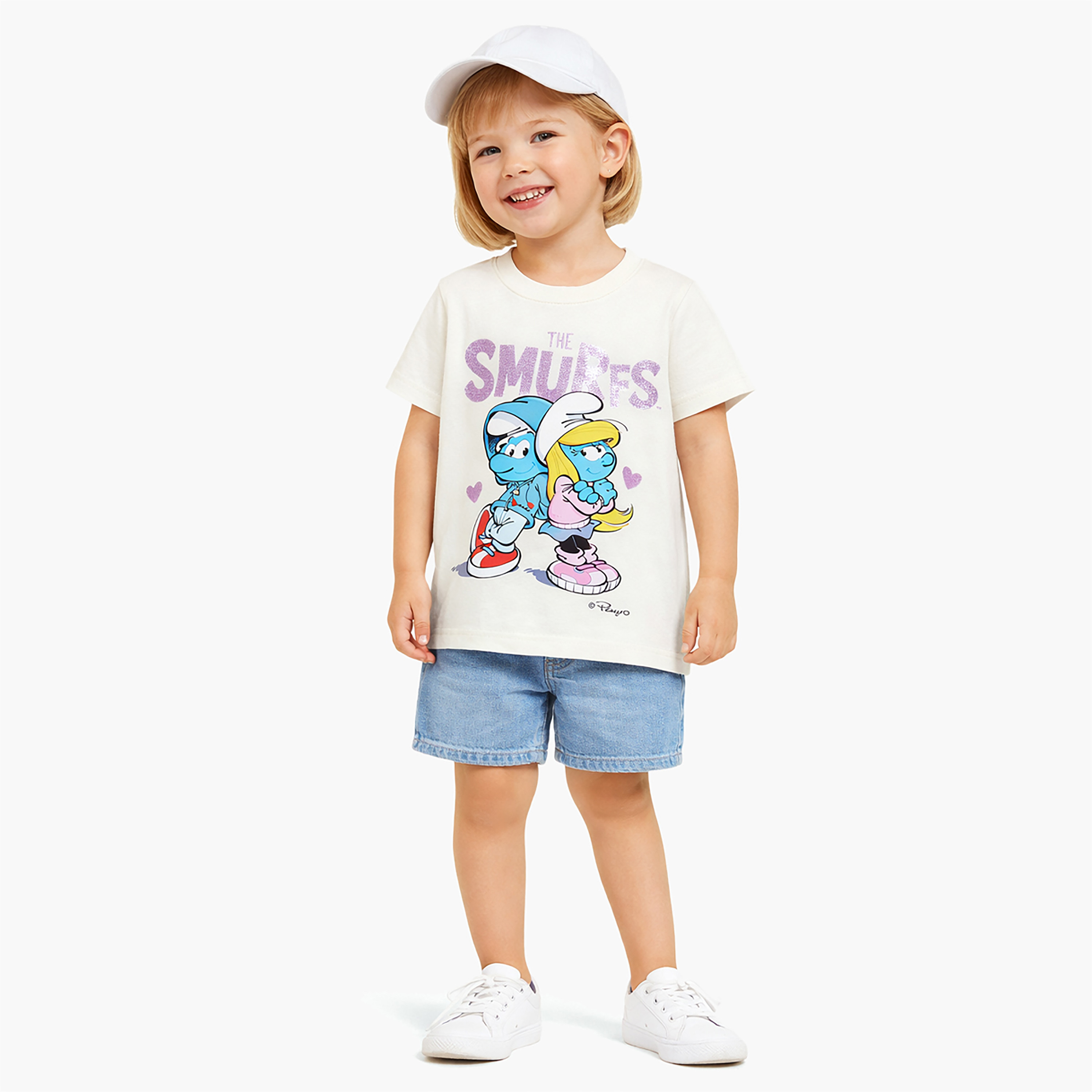 Smurf Themed Short Sleeves Round Neck T-Shirt-boys-clothing-tshirtsandpolos-image-1