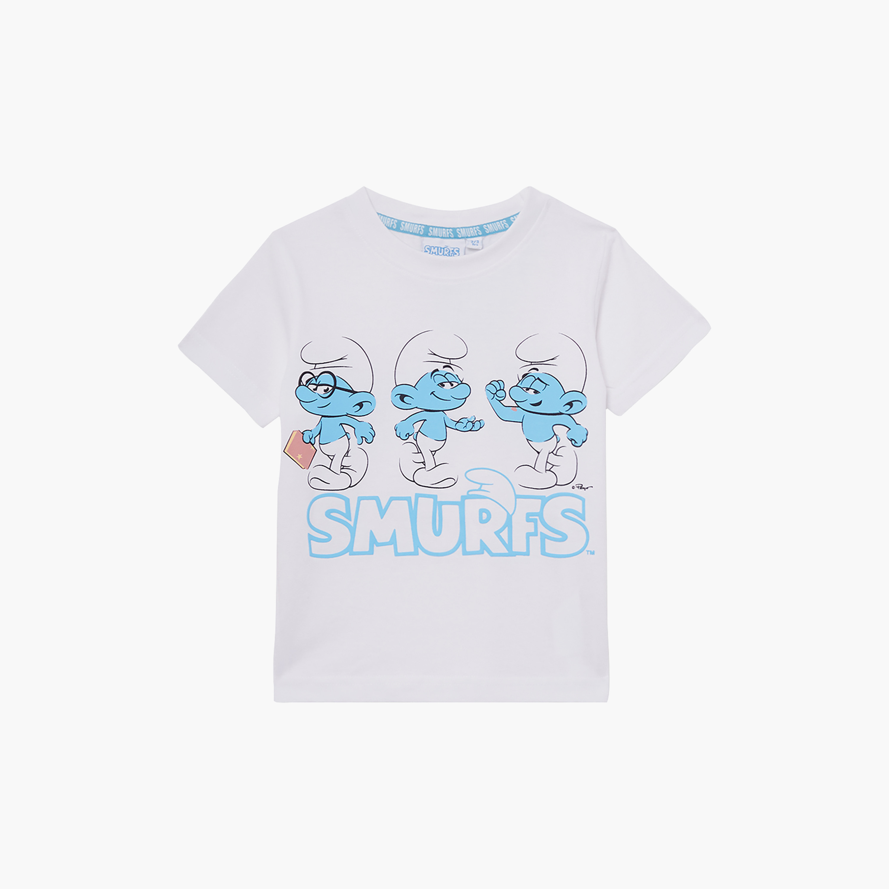 Smurf Graphic Short Sleeves T-Shirt & Shorts Set-boys-clothing-setsandcoords-image-3