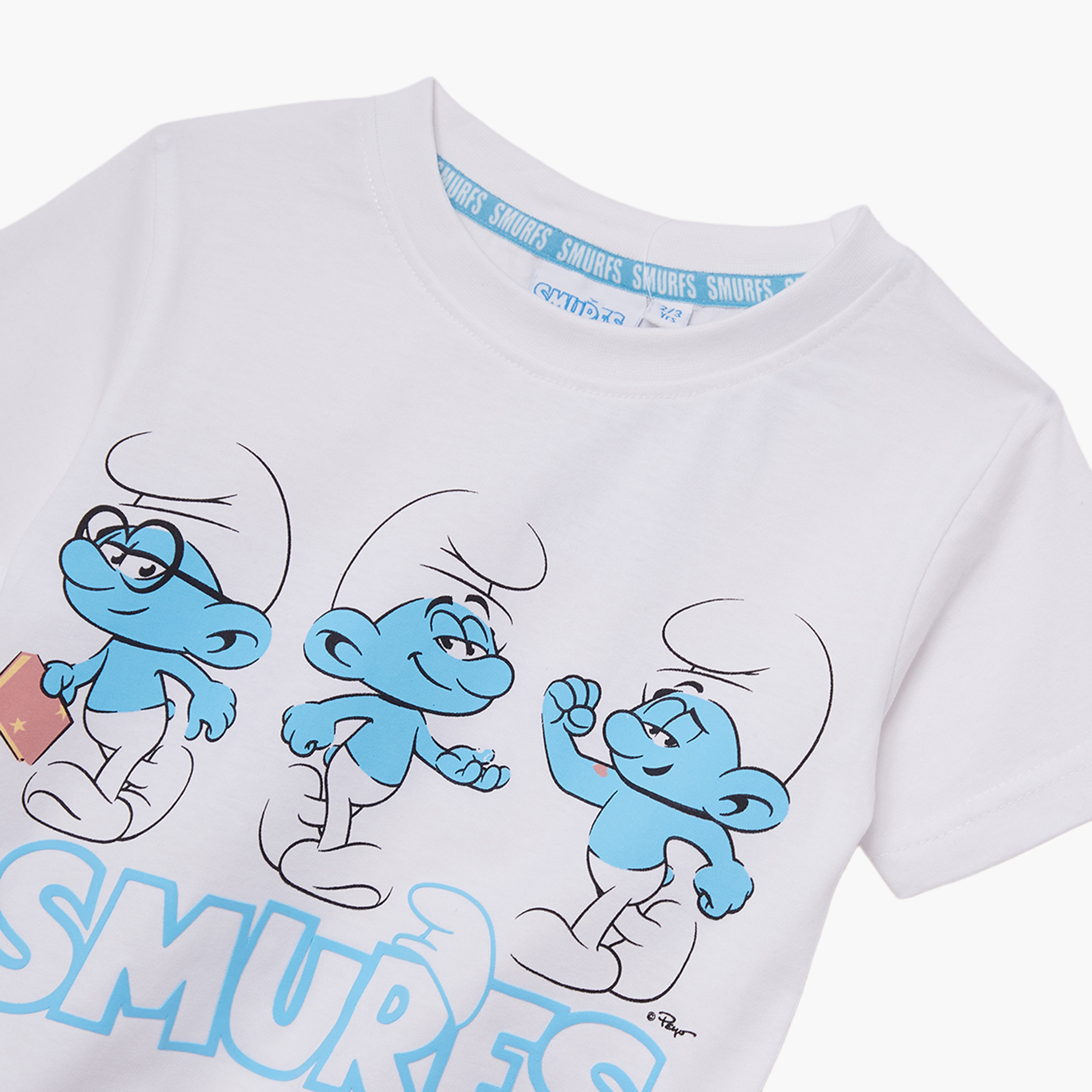 Smurf Graphic Short Sleeves T-Shirt & Shorts Set-boys-clothing-setsandcoords-image-5