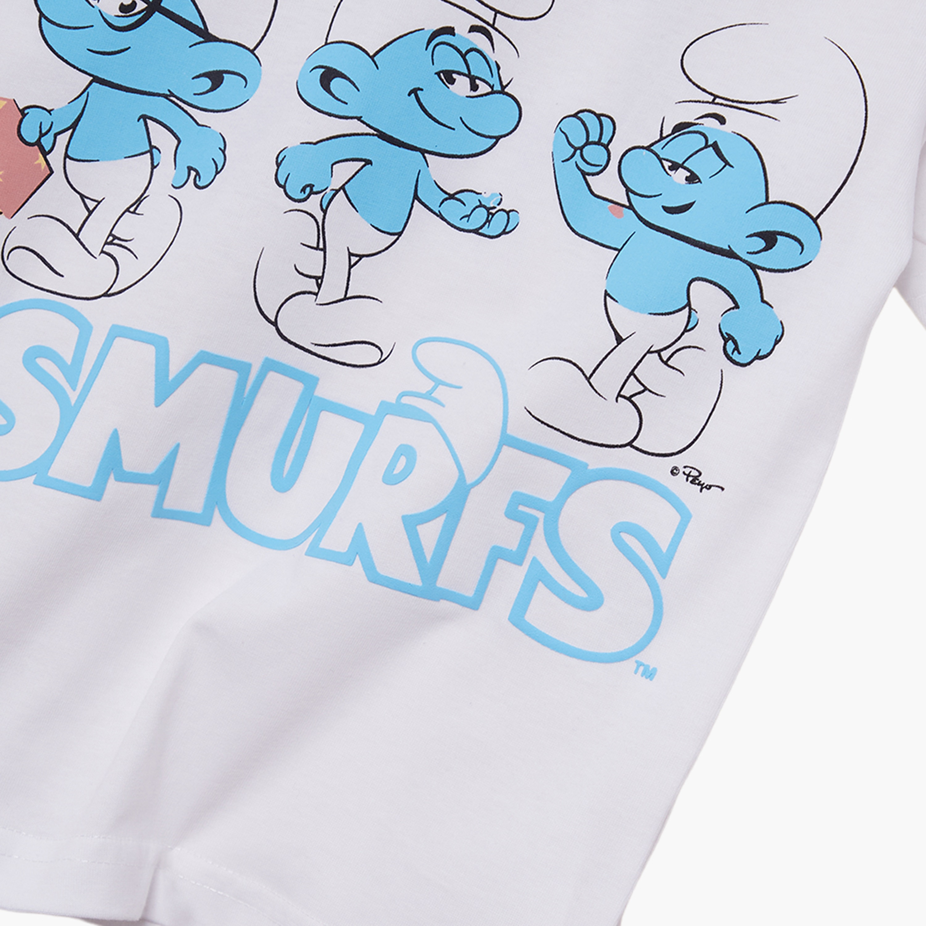 Smurf Graphic Short Sleeves T-Shirt & Shorts Set-boys-clothing-setsandcoords-image-6