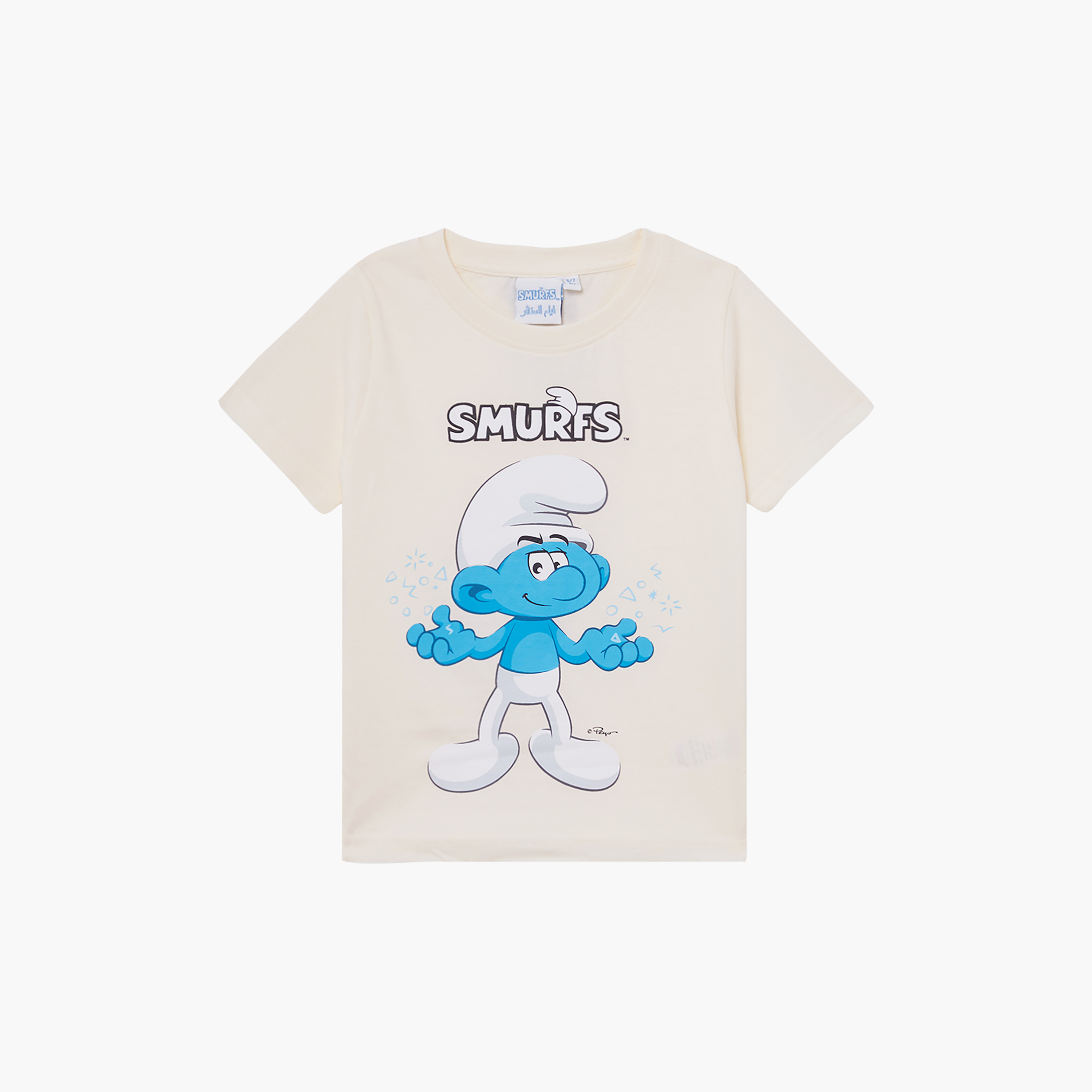 Smurf Graphic Short Sleeves T-Shirt & Shorts Set-boys-clothing-setsandcoords-image-3
