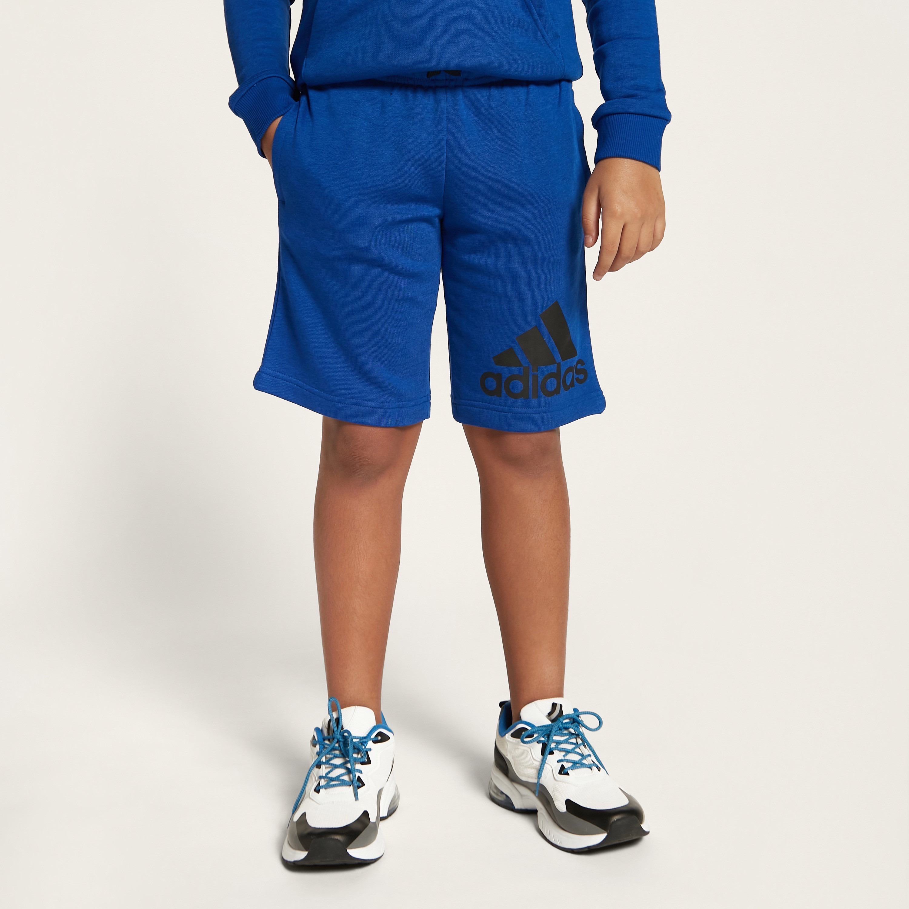 adidas Logo Detail Shorts with Elasticised Waistband-sports-boys-clothing-bottoms-image-2