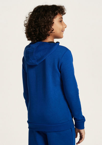 adidas Logo Print Sweatshirt with Hood and Long Sleeves-Sweatshirts-image-3