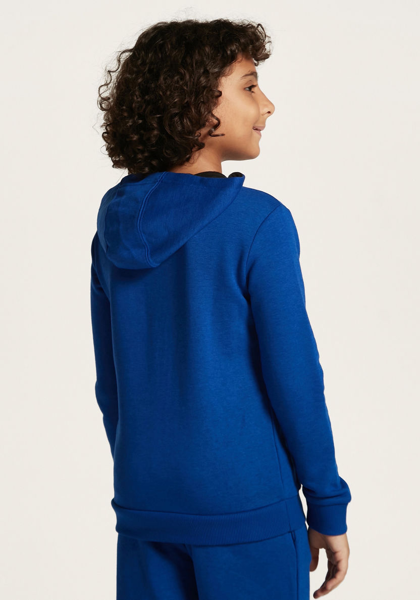 adidas Logo Print Sweatshirt with Hood and Long Sleeves-Sweatshirts-image-3