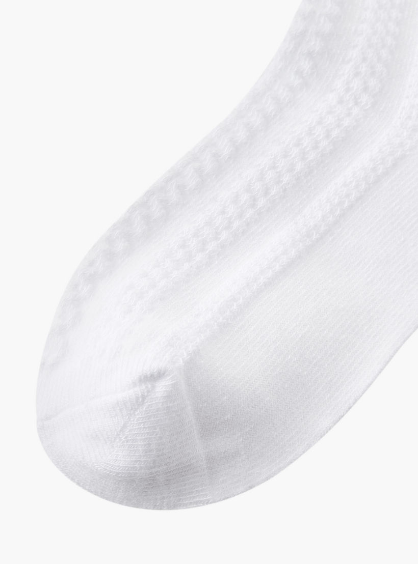 جوارب مدرسية بتفصيلة فيونكة للبنات من جونيورز - طقم من 5 أزواج-girls-accessories-socks-image-3