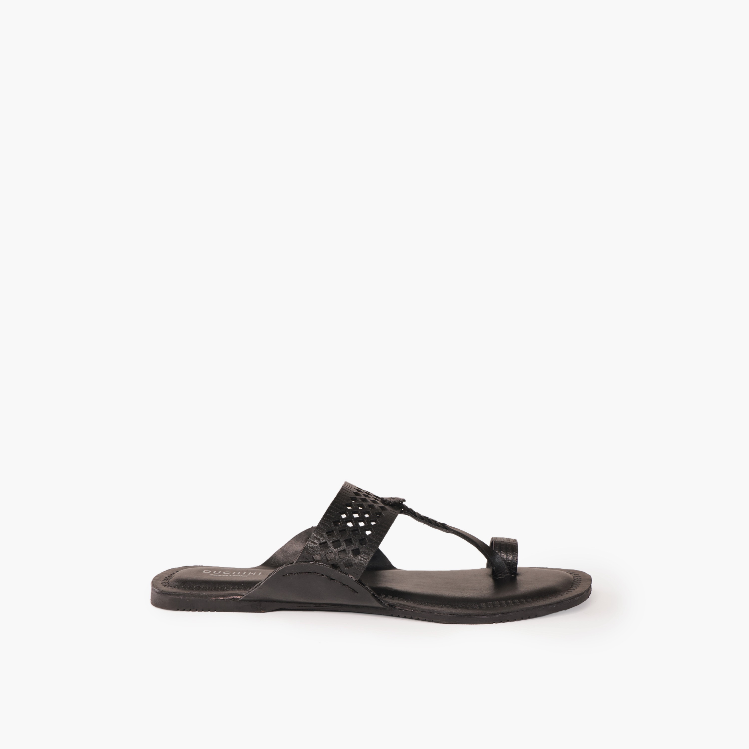 Duchini Men Perforated Strap Leather Sandals-men-shoes-sandals-image-3