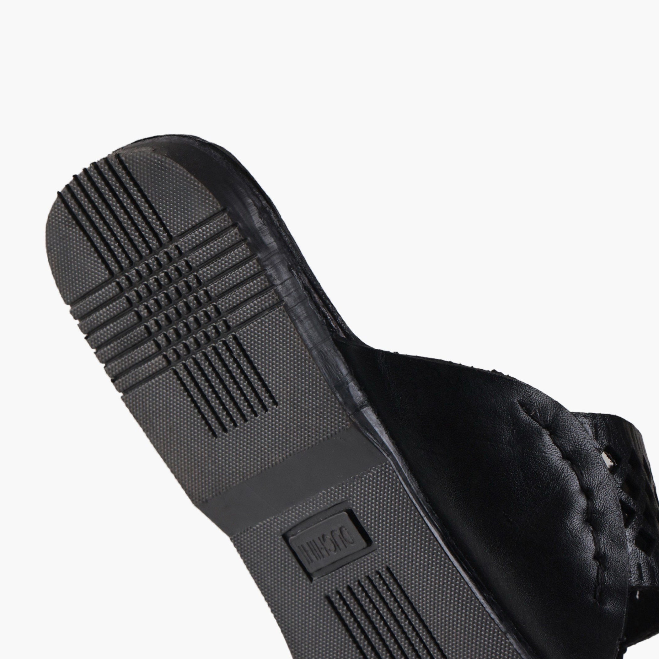 Duchini Men Perforated Strap Leather Sandals-men-shoes-sandals-image-5