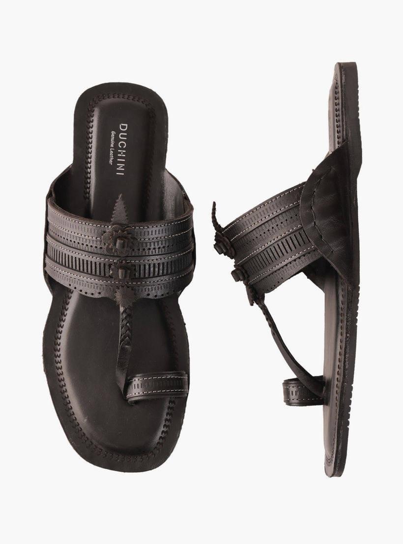 صندل جلد مريح بحزام مثقّب للرجال من دوشيني-men-shoes-sandals-image-1