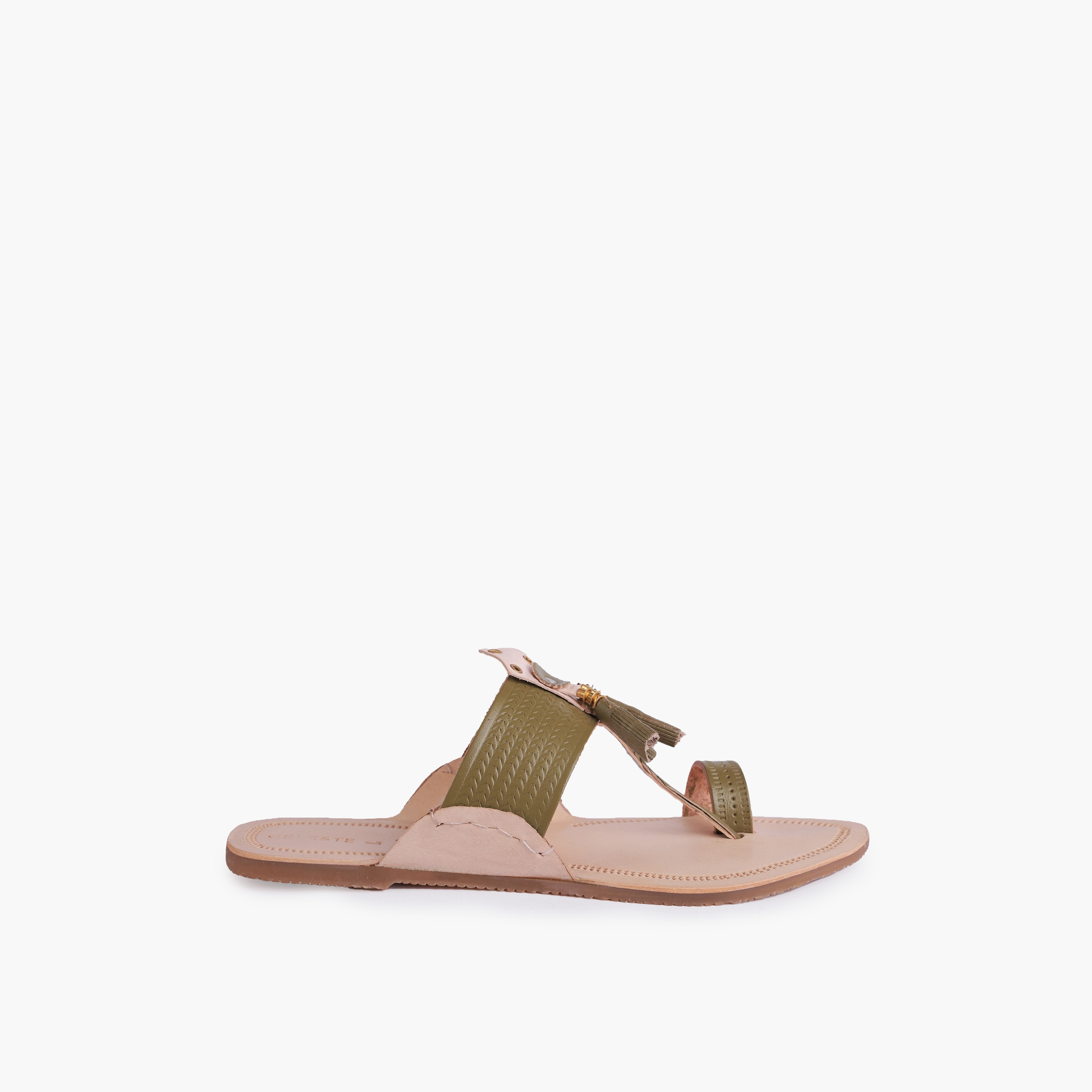 Celeste Women Tassel Detail Leather Sandals-women-shoes-sandals-flats-image-3