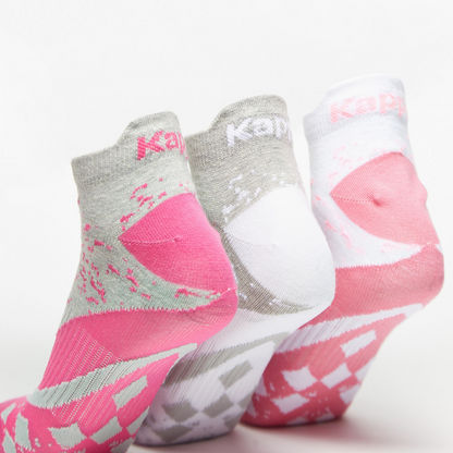 Kappa Printed Ankle Length Socks - Set of 3-Women%27s Socks-image-1