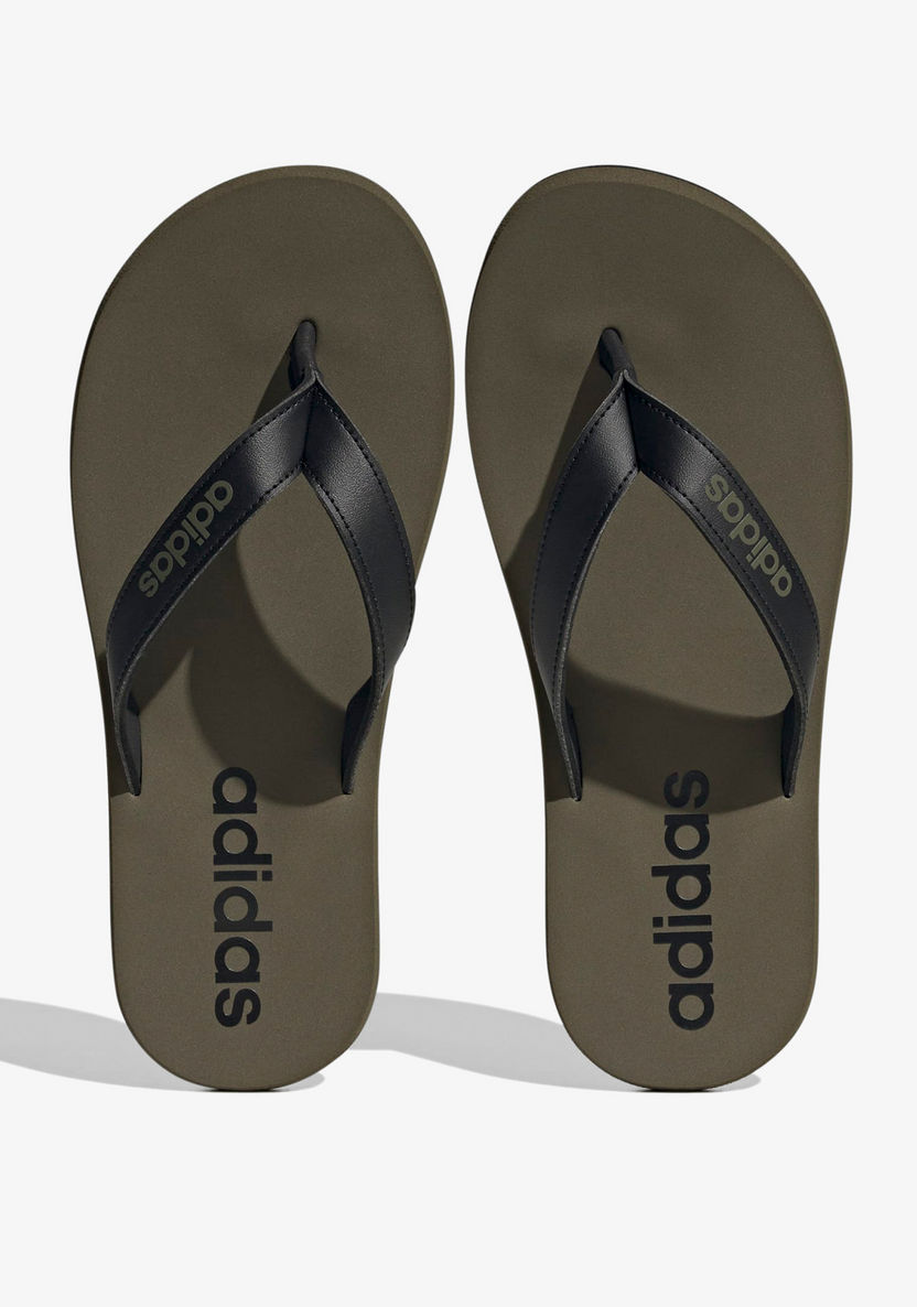 Adidas Men's Logo Print Thong Slippers-Men%27s Flip Flops & Beach Slippers-image-0