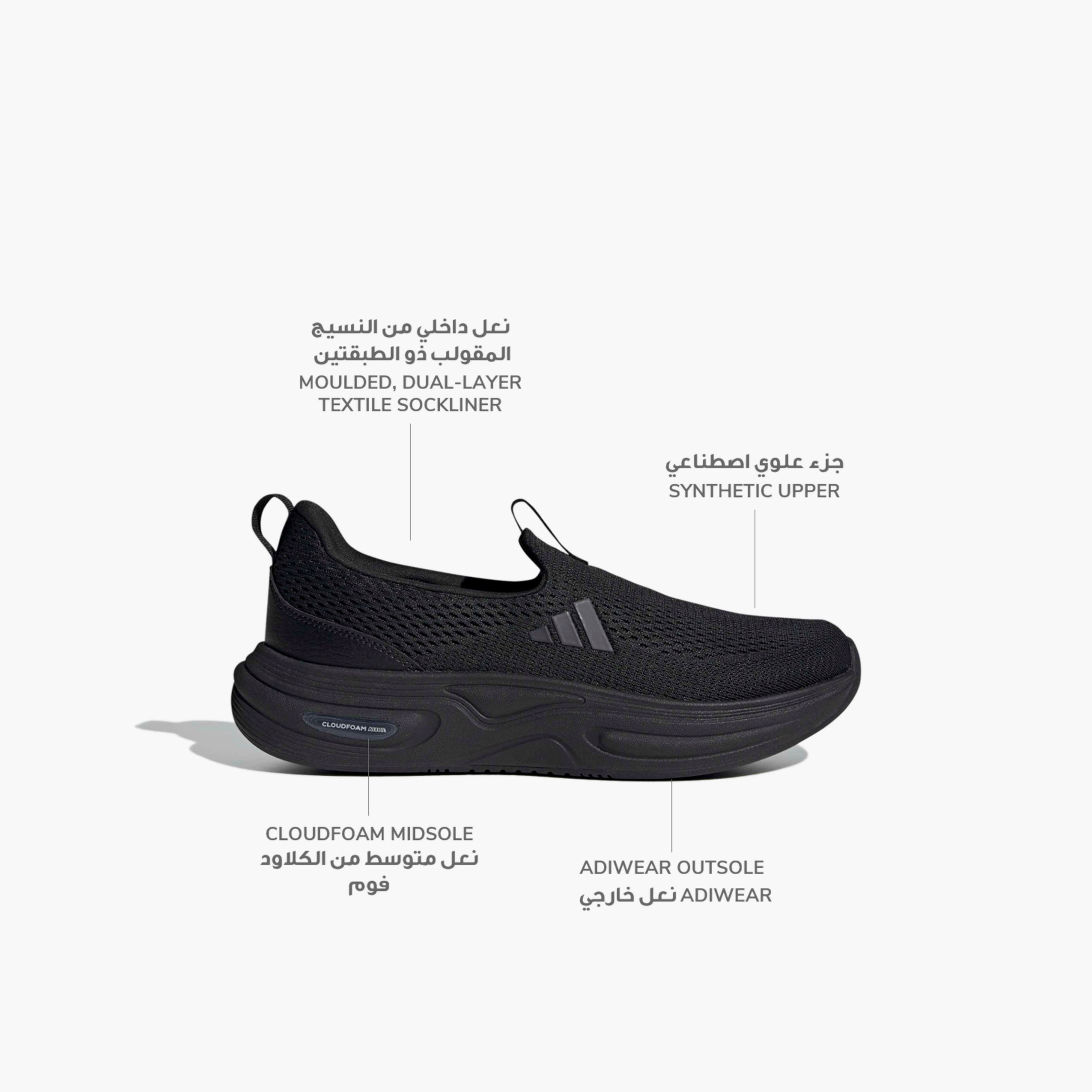 حذاء سنيكرز سهل الارتداء كلاود فوم كوكسيون - لاونج للرجال من أديداس-sports-men-shoes-image-2
