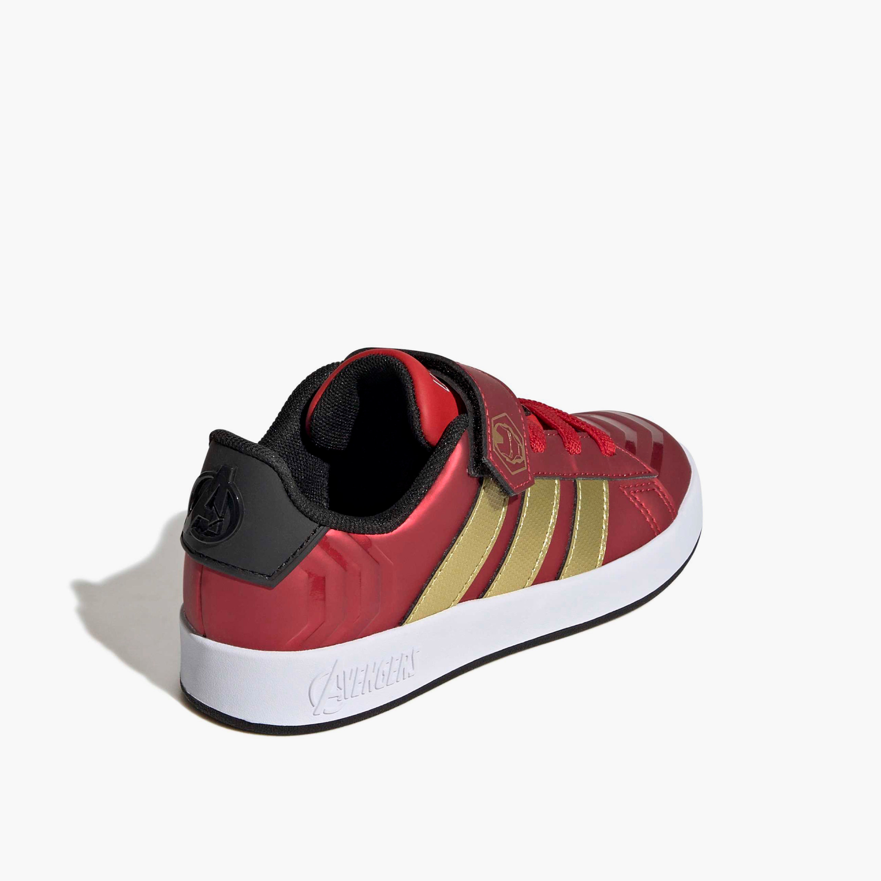 Adidas Boys GRAND COURT IRON MAN EL Hook & Loop Sneakers-boys-shoes-sneakers-image-3