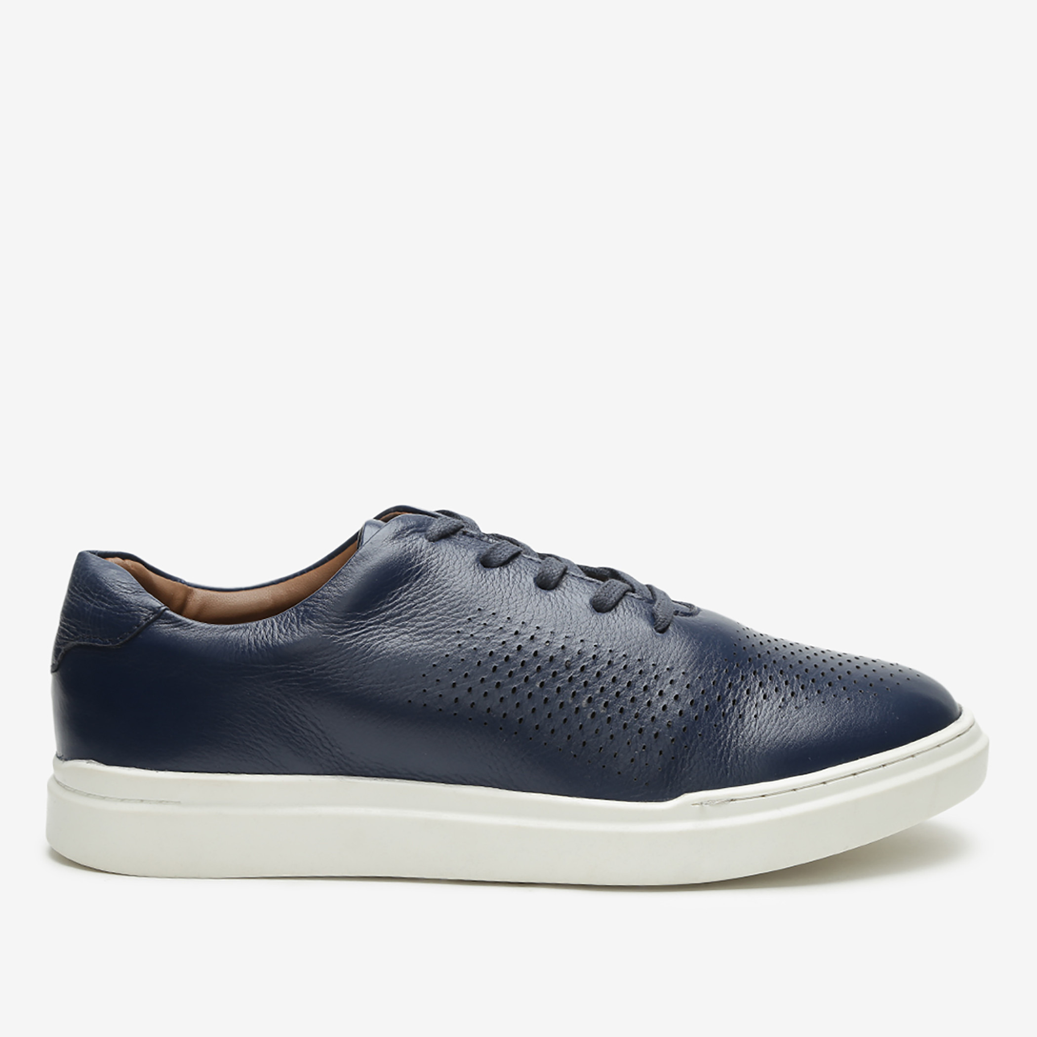 الرجال جلد كحلي أزرق دائري اصبع القدم منخفض أعلى سنيكرز-men-shoes-sneakers-image-6