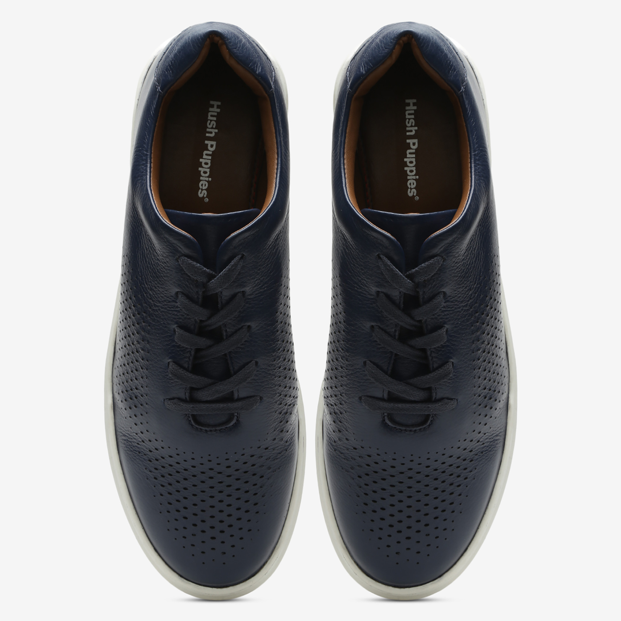 الرجال جلد كحلي أزرق دائري اصبع القدم منخفض أعلى سنيكرز-men-shoes-sneakers-image-3