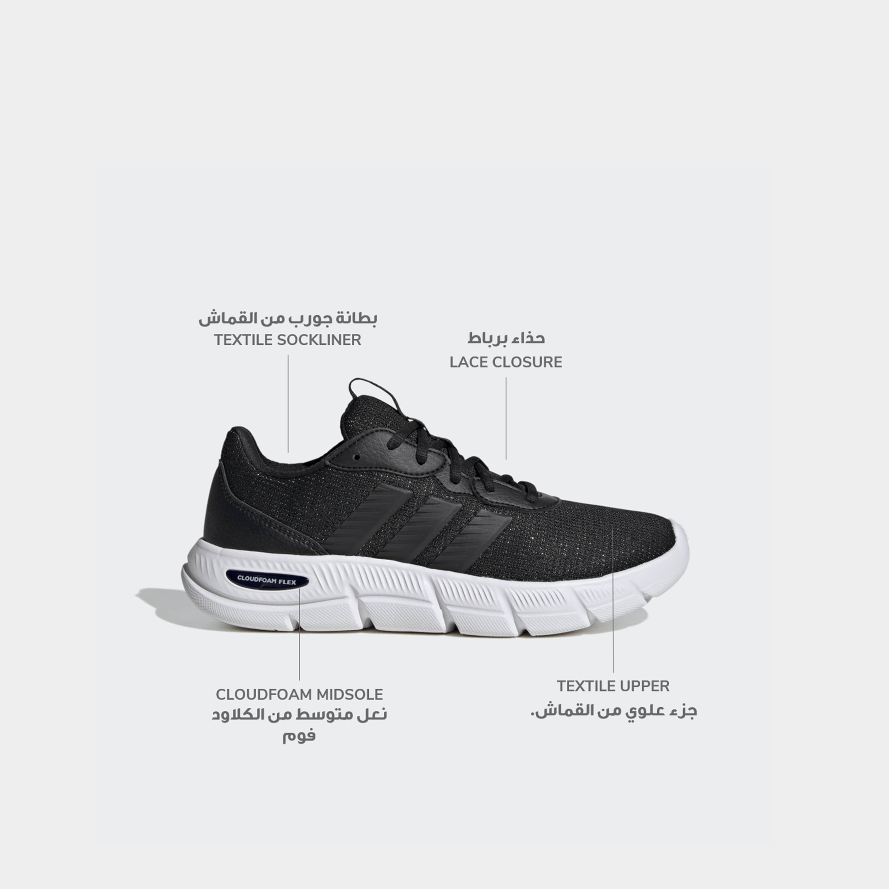 Adidas Women Cloudfoam Flex Lace-Up Ankle Sneakers-women-shoes-sneakers-image-2