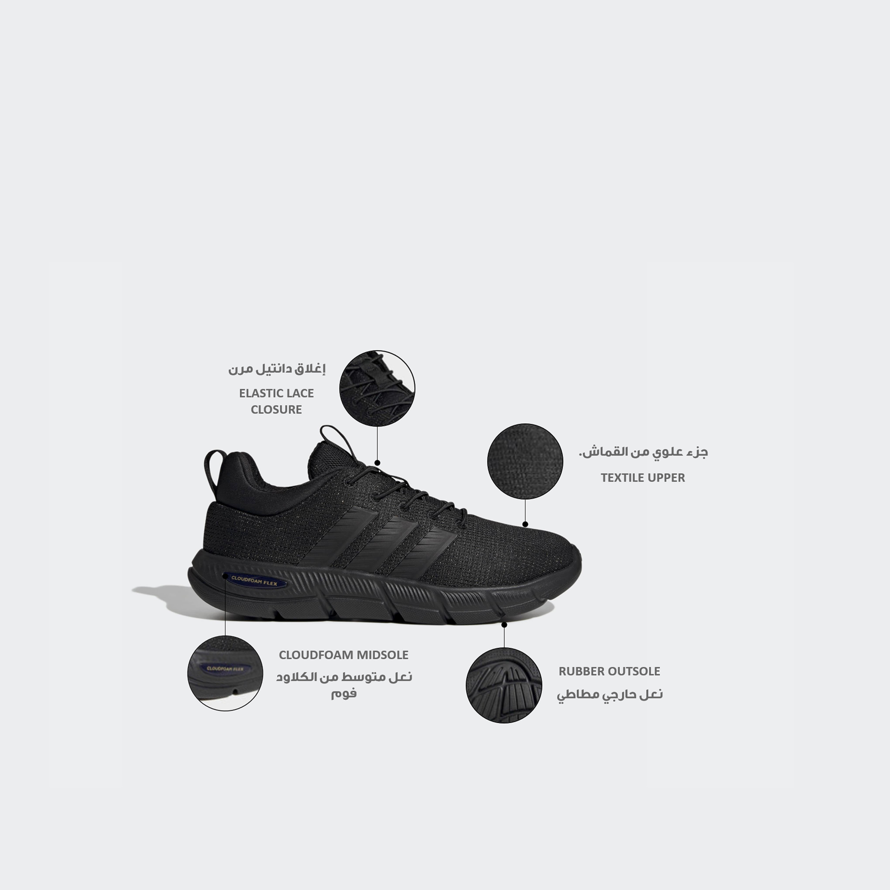 Adidas Women Cloudfoam Flex Lace-Up Sports Shoes-sports-women-shoes-image-2