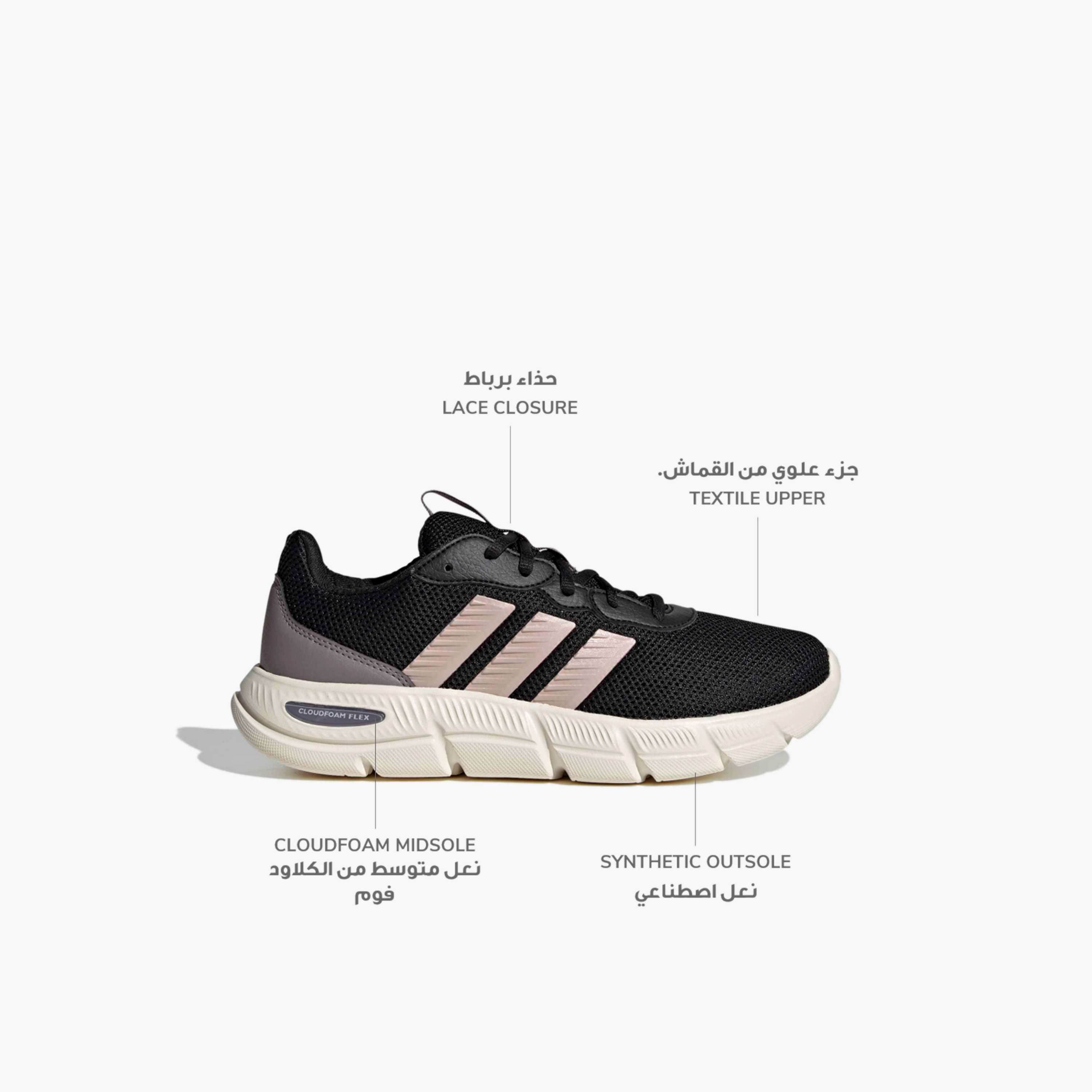 Adidas Women Cloudfoam Flex Lace-Up Ankle Sneakers-sports-women-shoes-image-2
