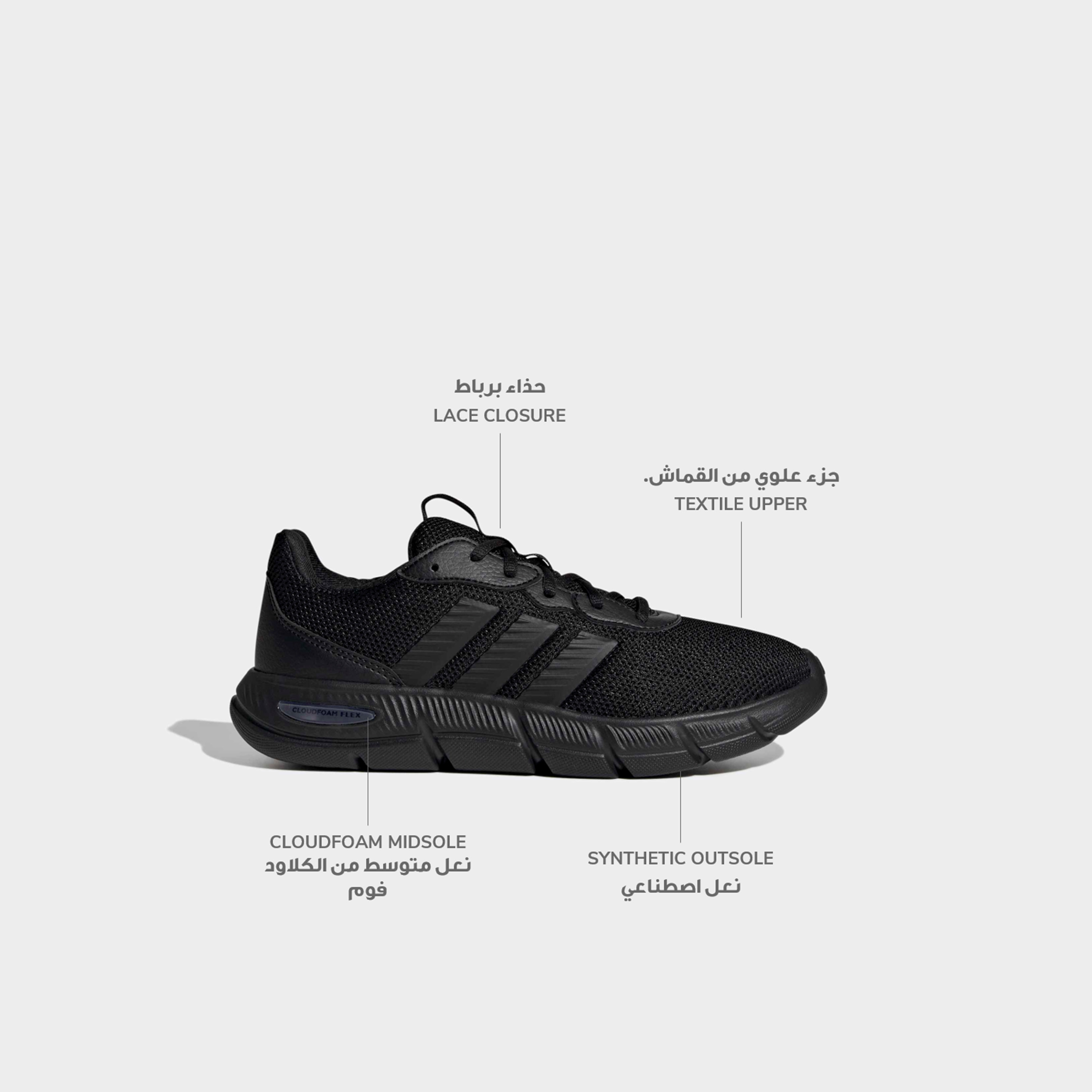 Adidas Women Cloudfoam Flex Lace-Up Ankle Sneakers-sports-women-shoes-image-2