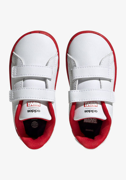 Adidas Printed Low-Ankle Sneakers with Hook and Loop Closure - ADVANTAGE SPIDERMAN CF I