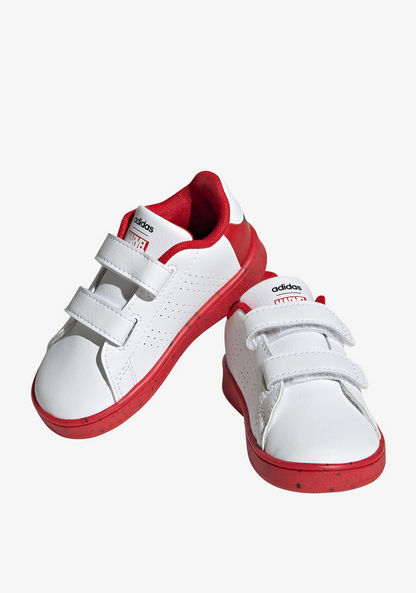 Adidas Printed Low-Ankle Sneakers with Hook and Loop Closure - ADVANTAGE SPIDERMAN CF I