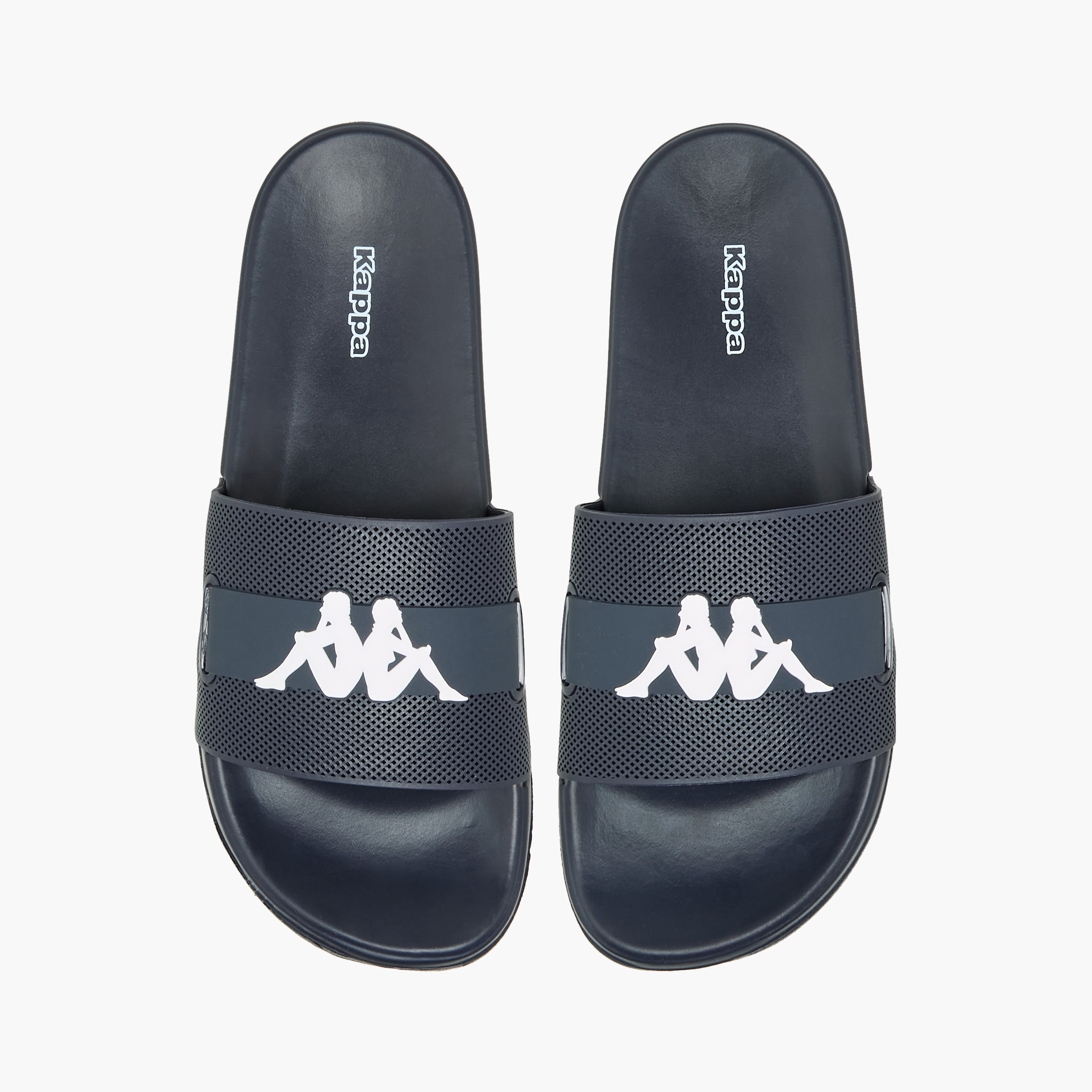 Kappa Men Logo Print Slides-men-shoes-flipflopsandslides-image-1