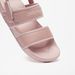 Kappa Women's Logo Print Sandals with Hook and Loop Closure-Women%27s Flat Sandals-thumbnailMobile-3