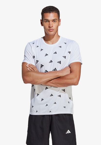 Adidas Printed T-shirt with Round Neck and Short Sleeves-T Shirts & Vests-image-0