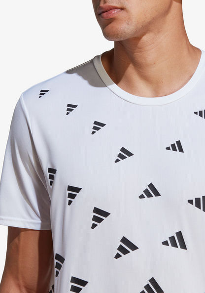 Adidas Printed T-shirt with Round Neck and Short Sleeves-T Shirts & Vests-image-3