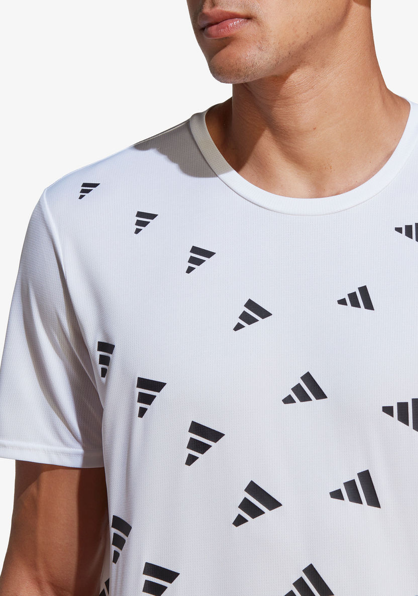 Adidas Printed T-shirt with Round Neck and Short Sleeves-T Shirts & Vests-image-3