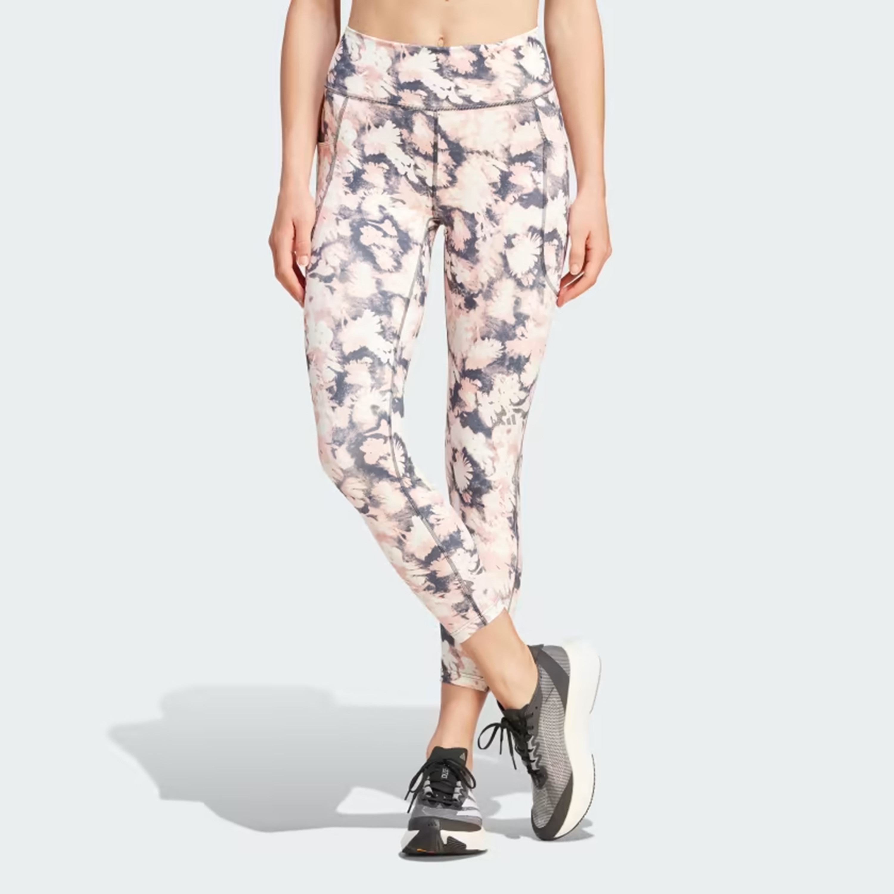  سروال ضيق للسيدات ديلي رن او بي من اديداس-women-clothing-bottoms-leggings-image-1