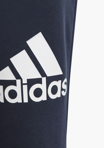 adidas Logo Print Joggers with Elasticised Waistband-Bottoms-image-5