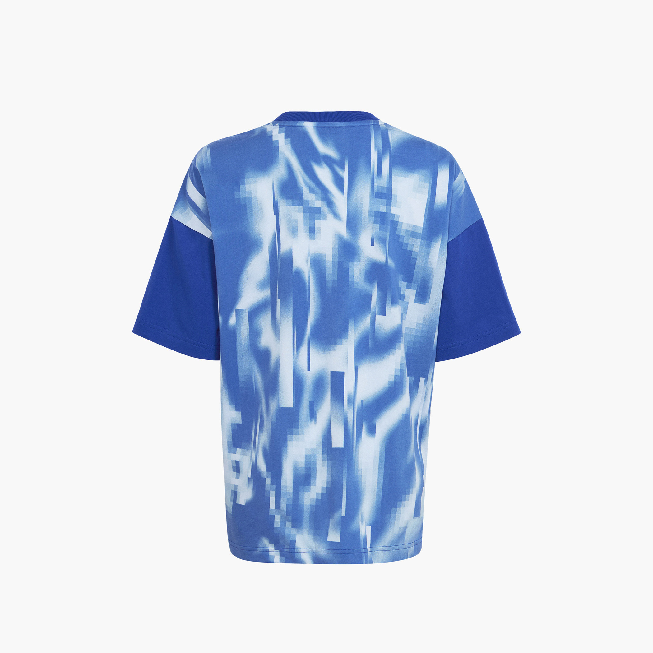 adidas All-Over Print Round Neck T-shirt with Short Sleeves-boys-clothing-sportswear-tops-image-2