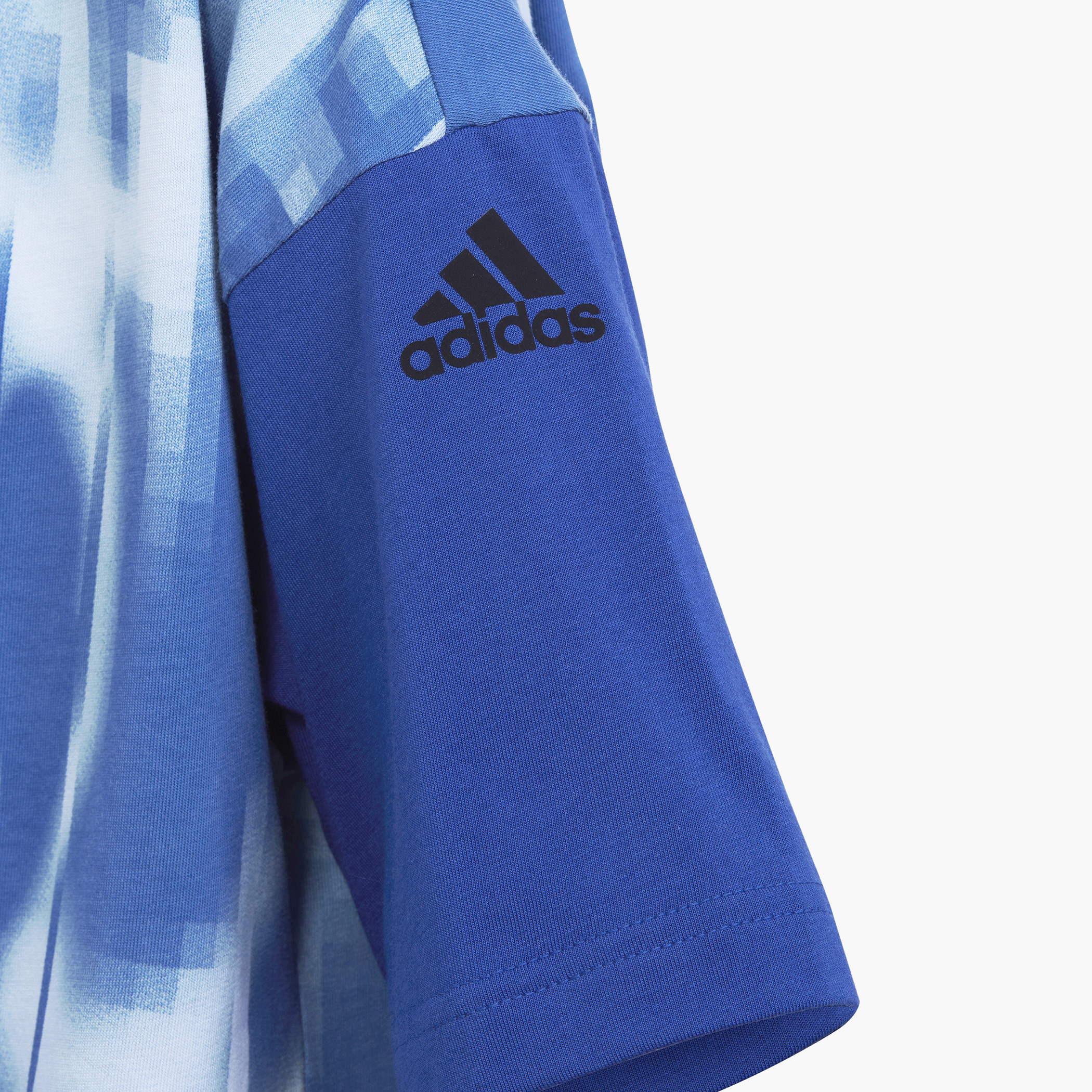 adidas All-Over Print Round Neck T-shirt with Short Sleeves-boys-clothing-sportswear-tops-image-3