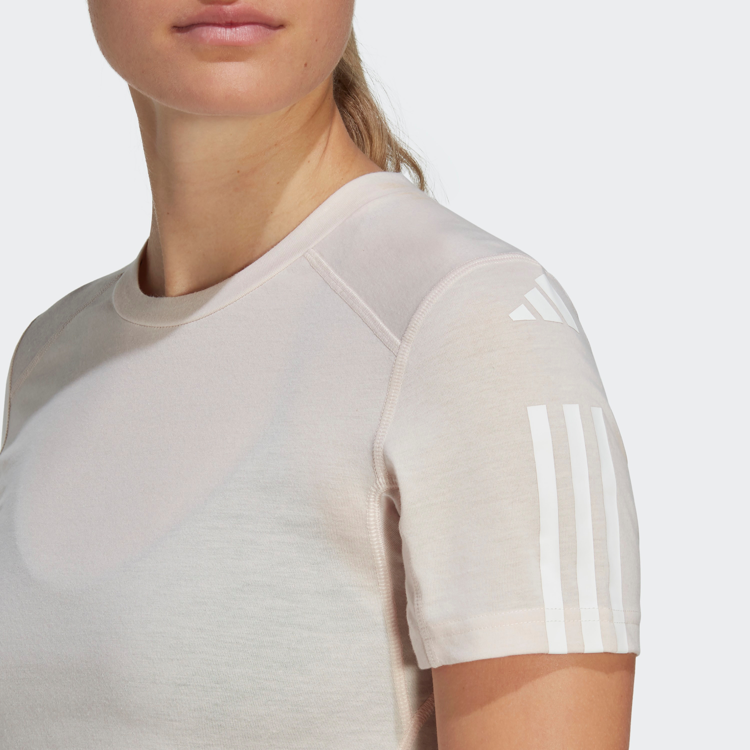 Adidas Training Essential Cot Women 3 Stripe T Shirt-women-clothing-tshirts-image-3