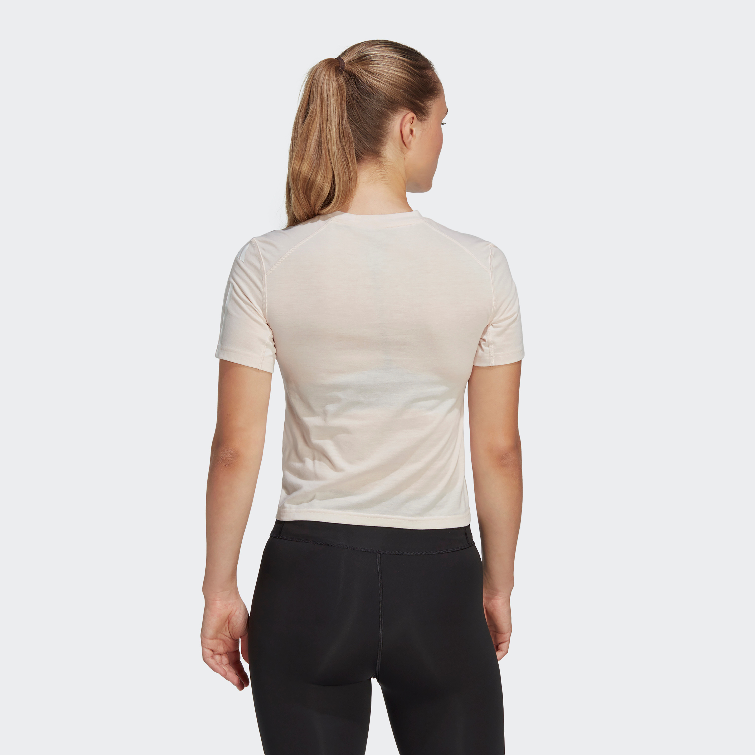 Adidas Training Essential Cot Women 3 Stripe T Shirt-women-clothing-tshirts-image-4