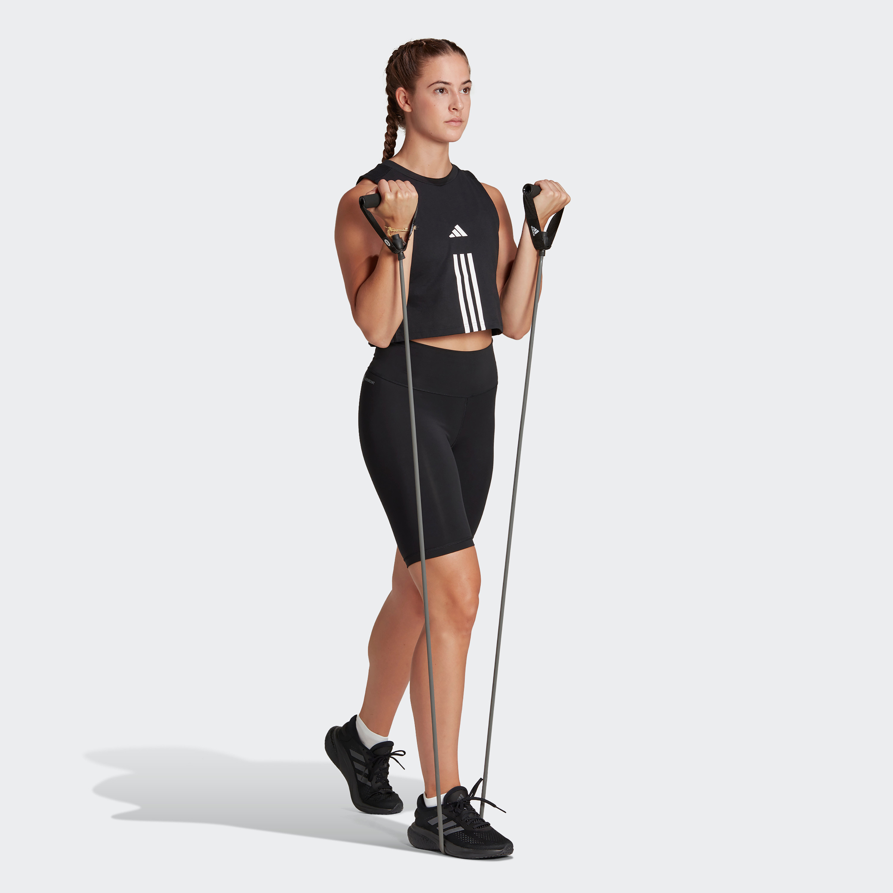   تيشيرتات اسينشيالز رياضية  بتصميم 3 خطوط للنساء مصنوعة من الصوف من اديداس-sports-women-clothing-tshirtsandvests-image-2