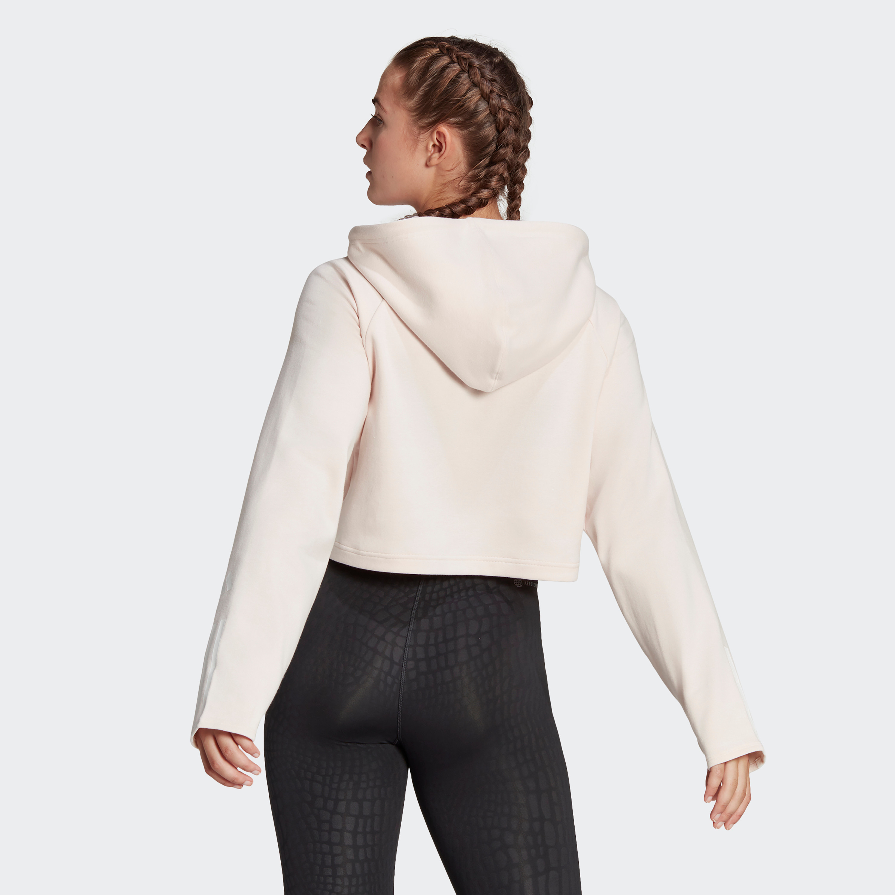 Adidas Training Essential Cot HD Women 3 Stripe Hoodie-women-clothing-sportswearandactivewear-hoodiesandsweatshirts-image-4