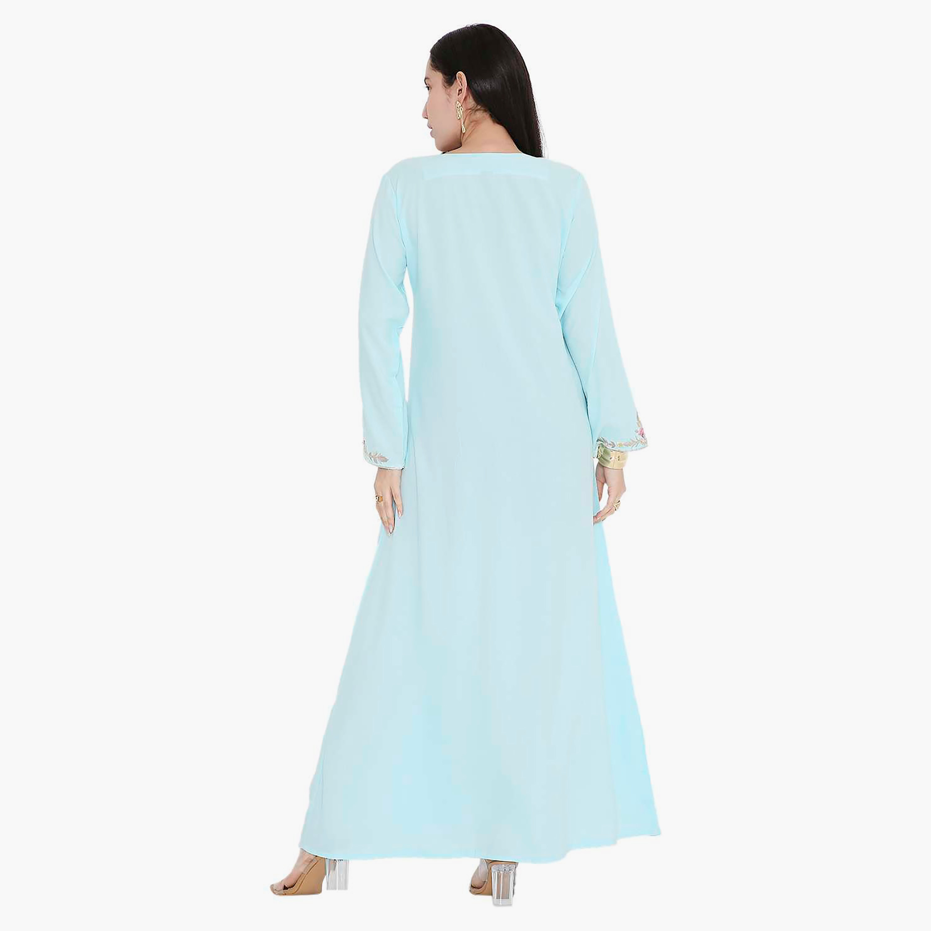 جلابية مطرزة بالزهور ومزخرفة بالدانتيل من هانا اند سارة-women-arabicclothing-jalabiyas-image-10