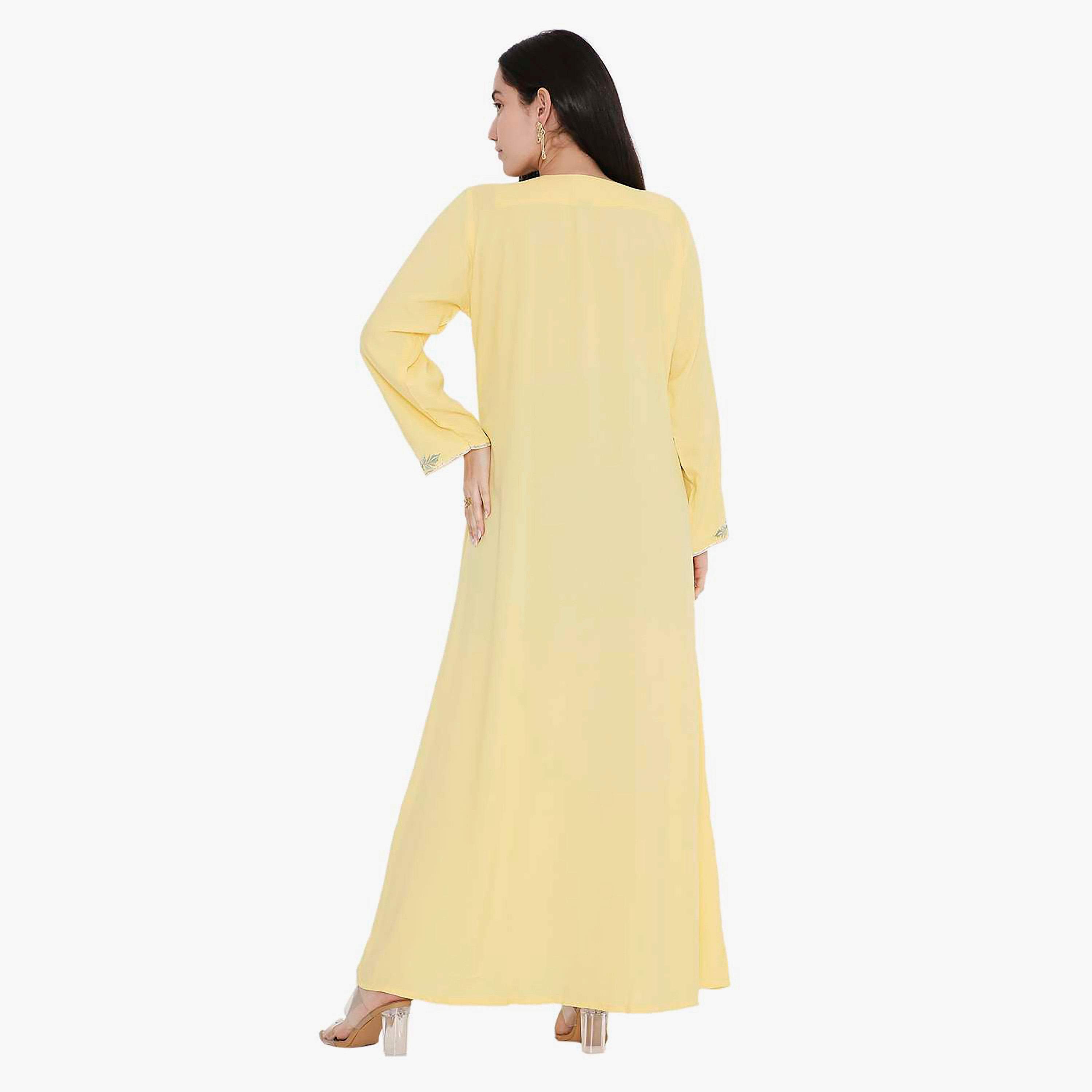 جلابية مطرزة بالزهور ومزخرفة بالدانتيل من هانا اند سارة-women-arabicclothing-jalabiyas-image-15