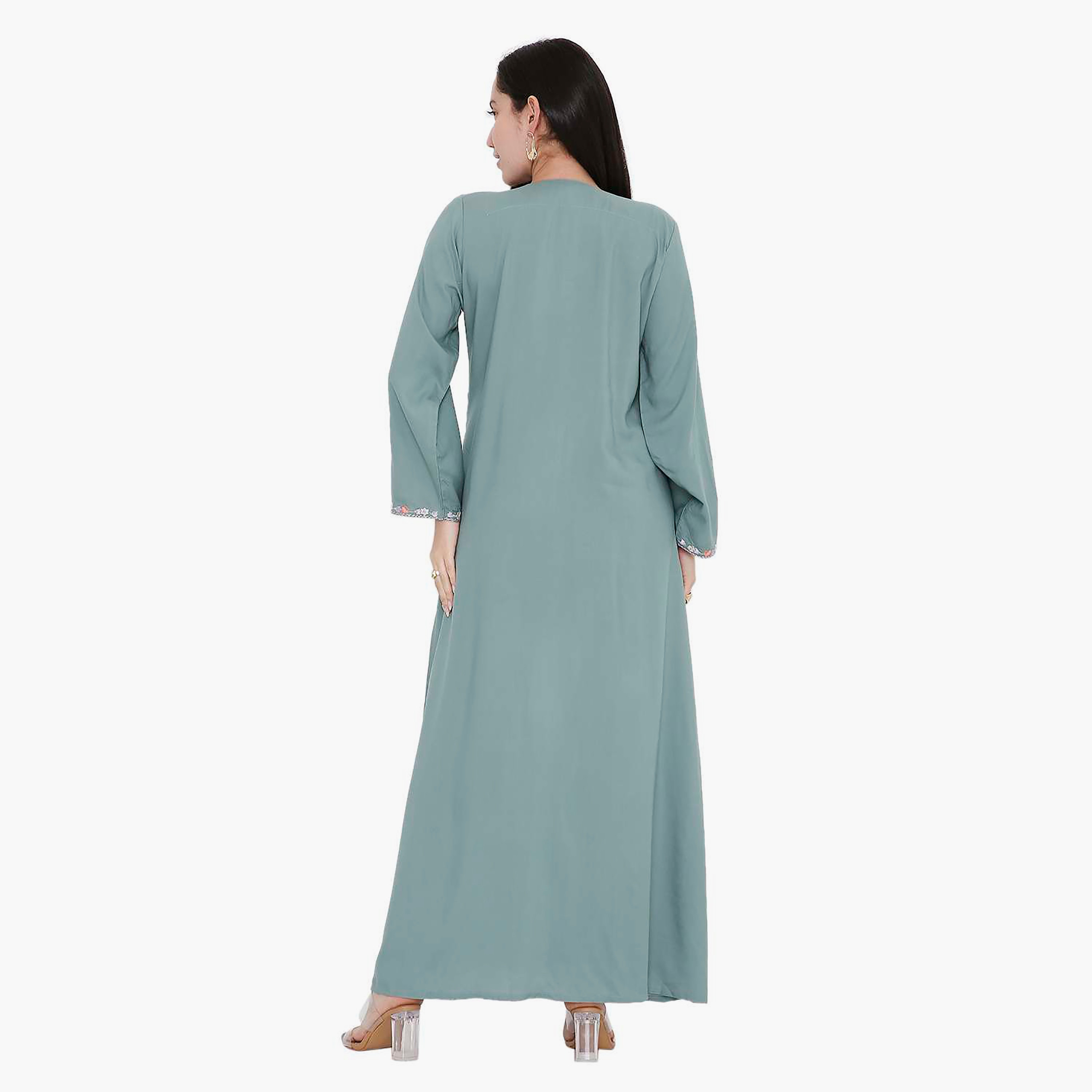 جلابية مطرزة بطيات من هانا اند سارة-women-arabicclothing-jalabiyas-image-10